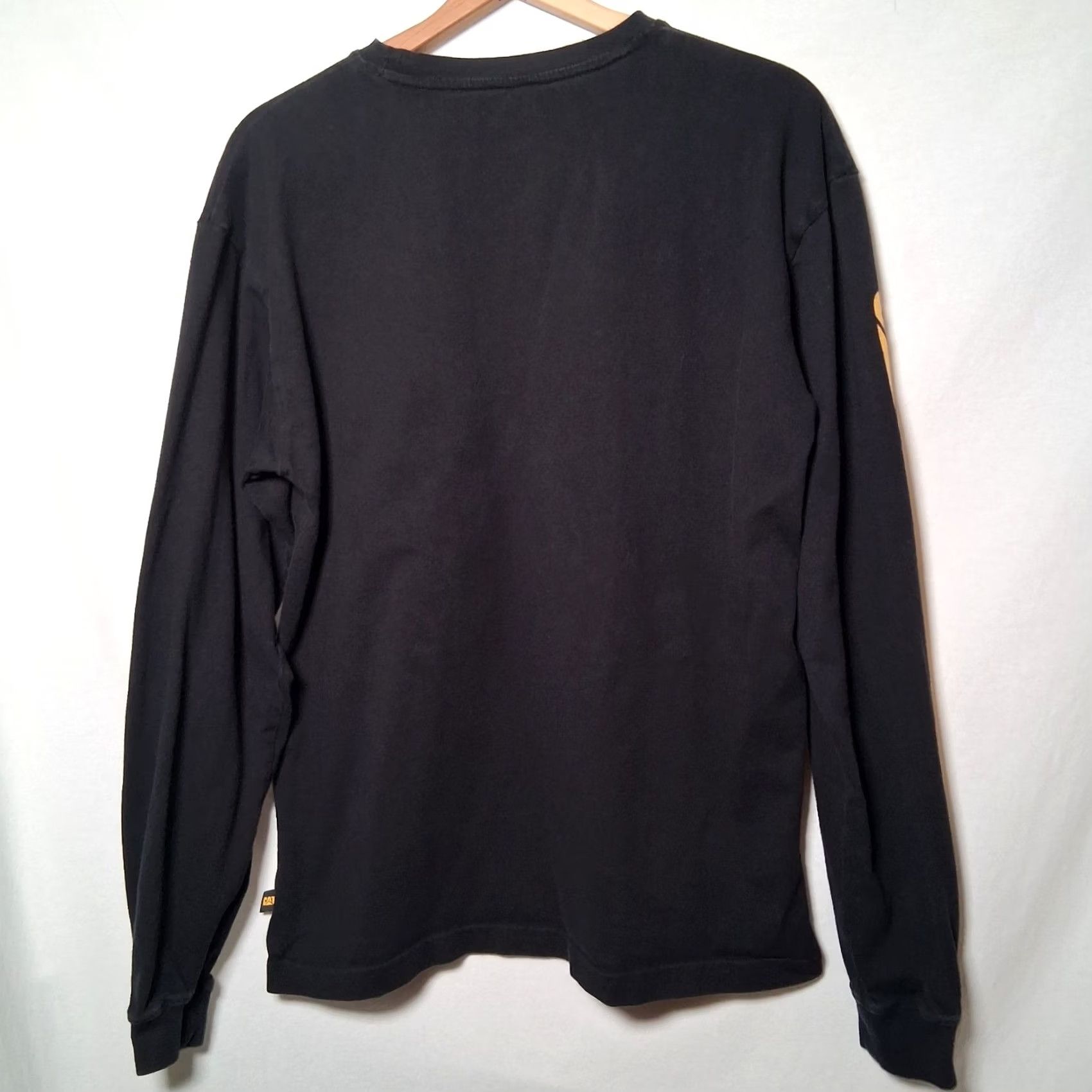 Vintage CAT Shirt T Logo Work Heavy Equipment Long Sleeve M Black Cotton Knit Crew Neck Men Regular Size US M / EU 48-50 / 2 - 2 Thumbnail