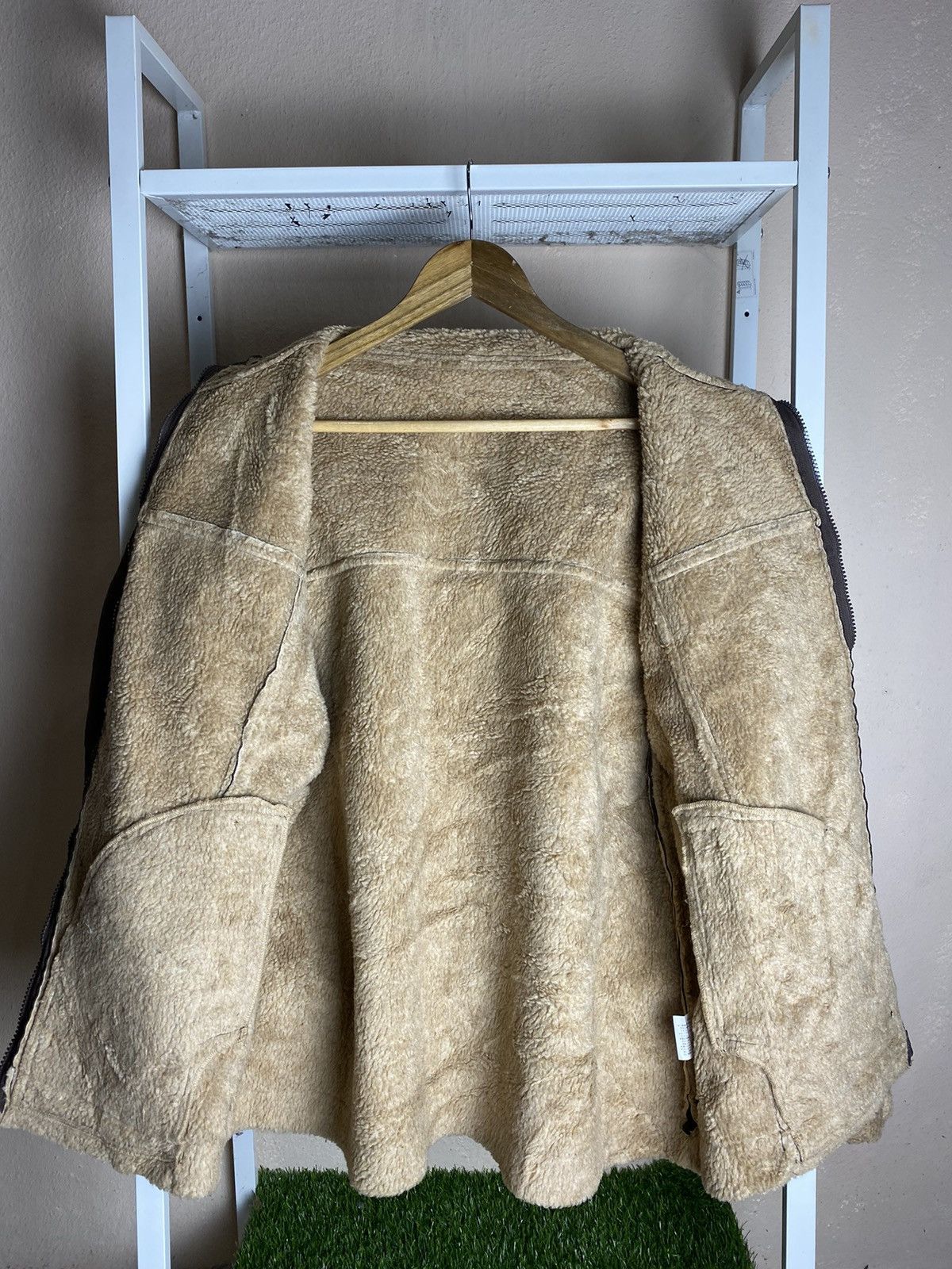 Vintage SUNTORY BOSS COFFEE Japanese Promo Suede Sherpa Lined Jacket Size US M / EU 48-50 / 2 - 9 Thumbnail