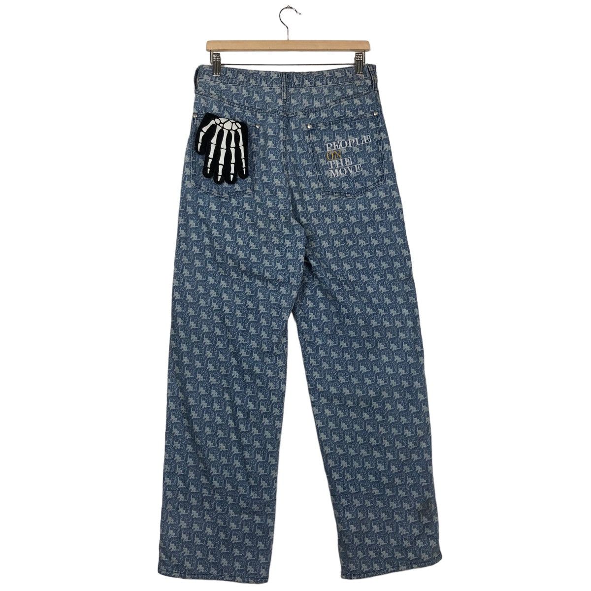 Japanese Brand 🔥90’s Full Print Kappa GU Japan Made Denim Streetwear Style Size US 30 / EU 46 - 7 Thumbnail