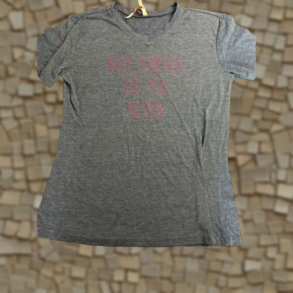 Vintage Wallflower T-Shirt Women’s Small Blue Purple V-Neck Sleepwear Size S / US 4 / IT 40 - 1 Thumbnail