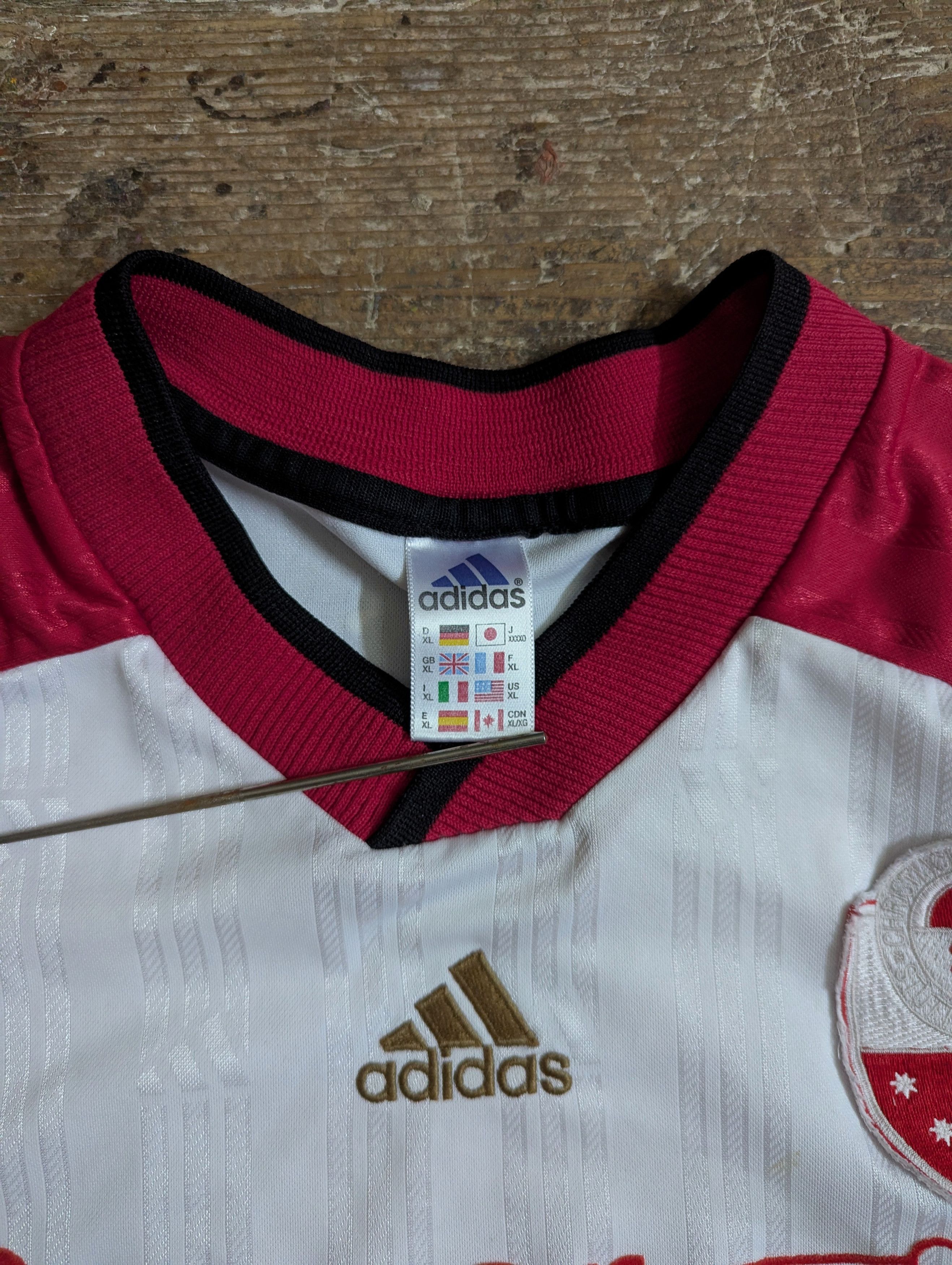 Adidas 1999 Adidas CSV Stuttgart Berner Elektrotechnik Jersey Size US XL / EU 56 / 4 - 8 Thumbnail