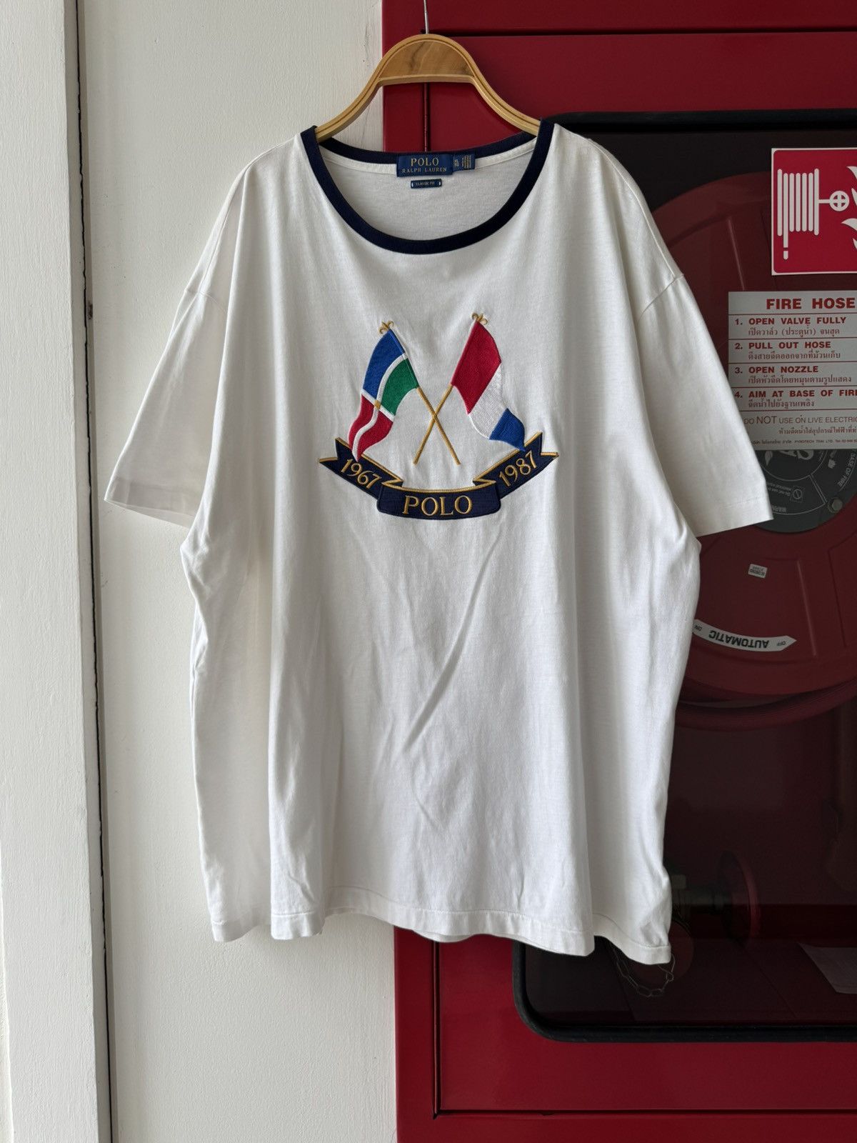 Polo Ralph Lauren Polo by Ralph Lauren Cross Flag T-shirt Size US XL / EU 56 / 4 - 1 Thumbnail