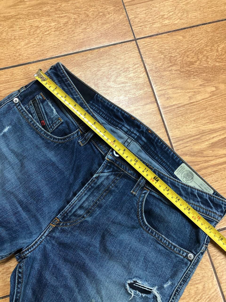 Diesel × Japanese Brand Crazy Crash Dirty Faded Jean Japan Avant Garde Style Size US 33 - 16 Thumbnail
