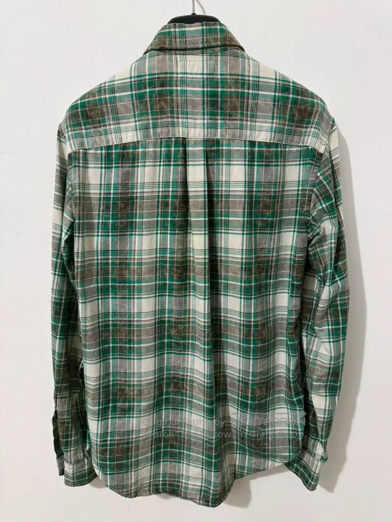 Saint Laurent Paris Saint Laurent Paris Mud-Dyed Green Checkered Shirt Size XS / US 0-2 / IT 36-38 - 2 Thumbnail