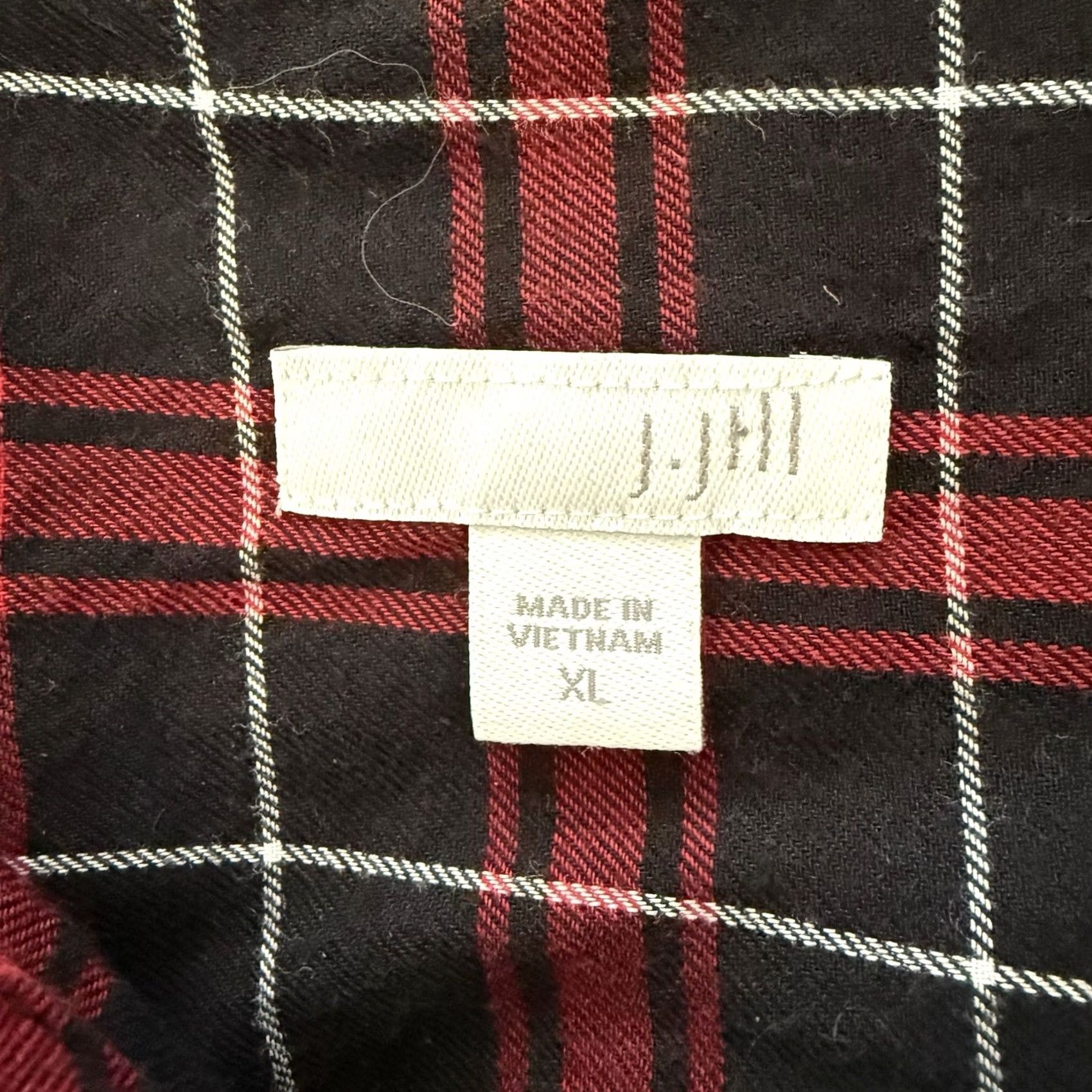 J. Jill J. Jill Plaid Flannel Tunic Shirt Red Black Button Up Sz XL Casual Size XL / US 12-14 / IT 48-50 - 2 Thumbnail