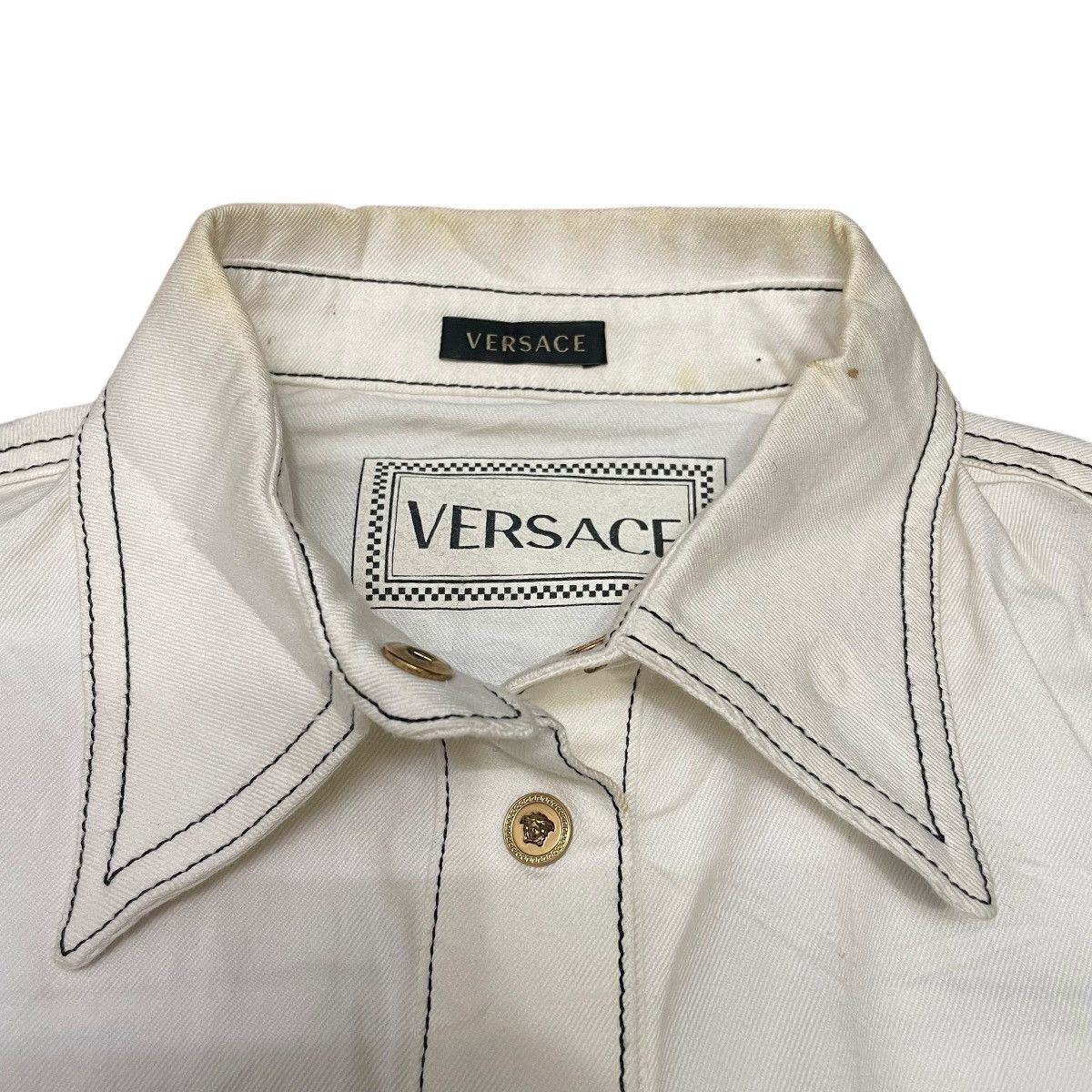 Versace Versace Spell Out Gold Shirt Big Logo Size US L / EU 52-54 / 3 - 6 Thumbnail