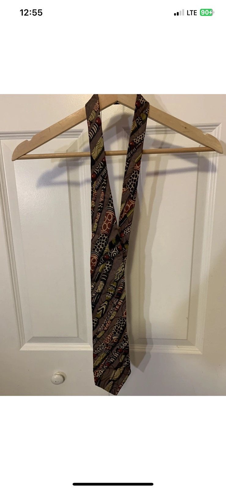 Carlo Palazzi Carlo palazzi tie geometric abstract italian silk 57” Size ONE SIZE - 4 Thumbnail
