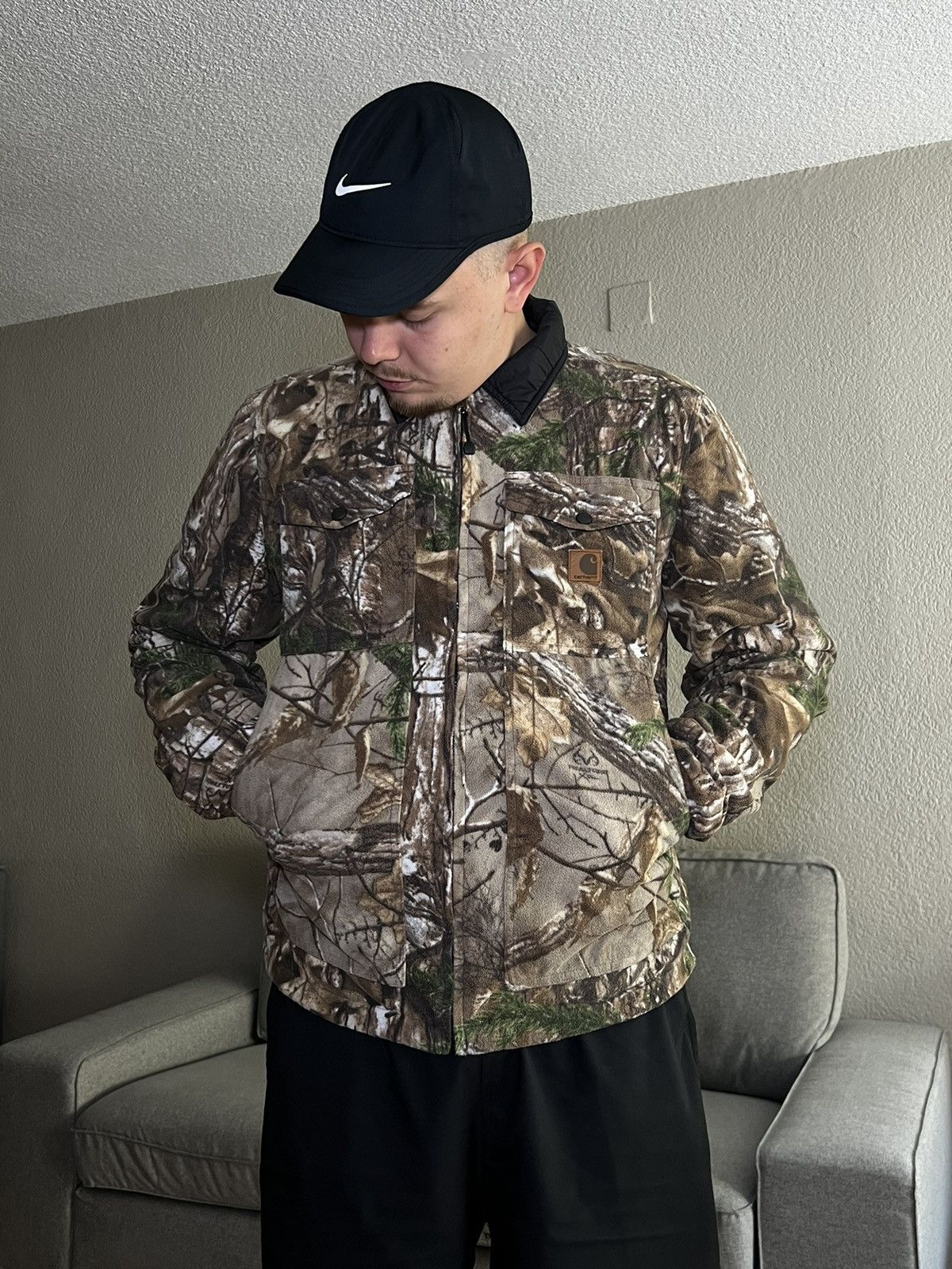 Carhartt Vintage Carhartt Real Tree Fleece Double Jacket Size US L / EU 52-54 / 3 - 13 Thumbnail