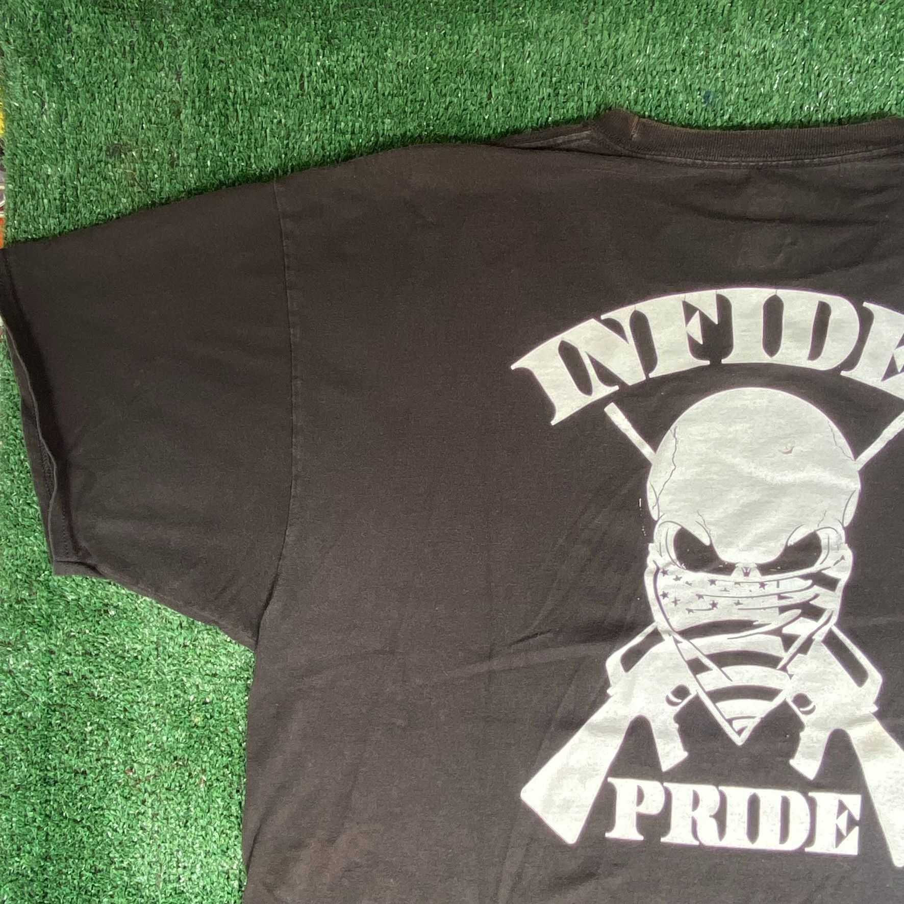 Hanes Vintage Y2K Infidel Military Shirt USA Army Marine Punk Tee Size US XXL / EU 58 / 5 - 2 Thumbnail