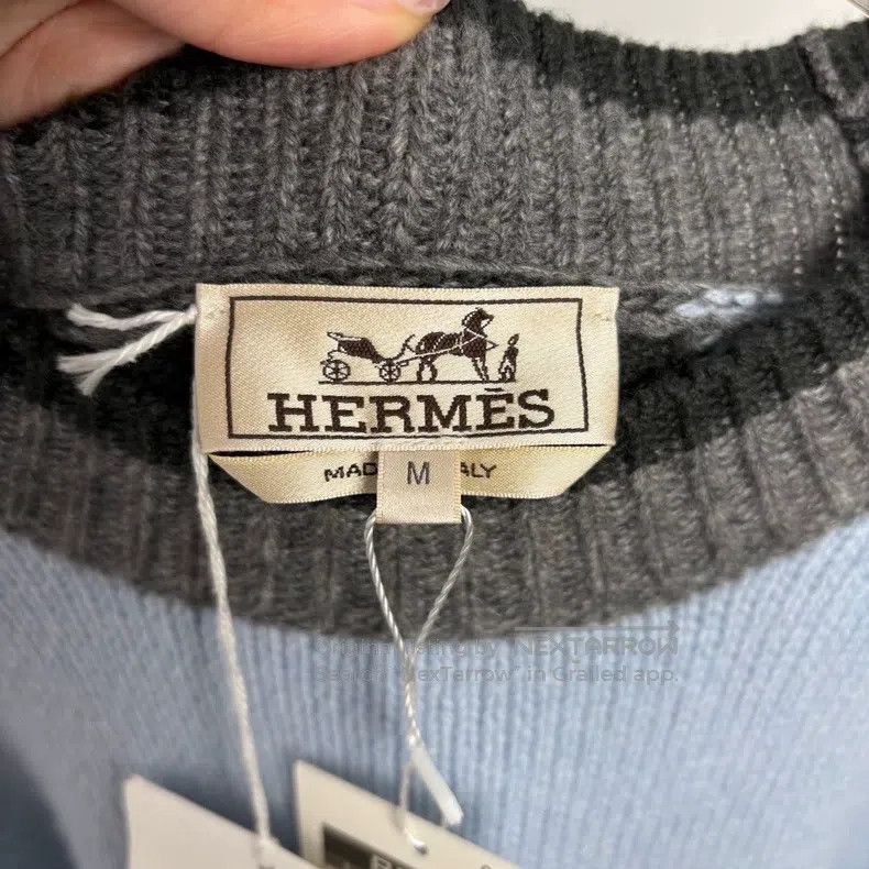 Hermes Hermes Blue and Green Color Block Knit Sweater Size M / US 6-8 / IT 42-44 - 3 Thumbnail