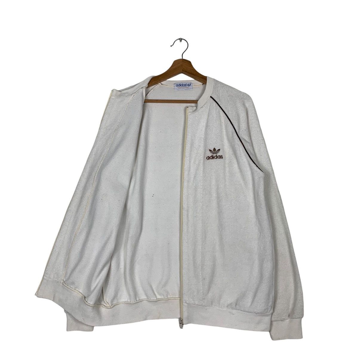 Adidas ADIDAS Trefoil Small Logo Fleece Bomber Jacket #1316-C59 Size US M / EU 48-50 / 2 - 9 Thumbnail