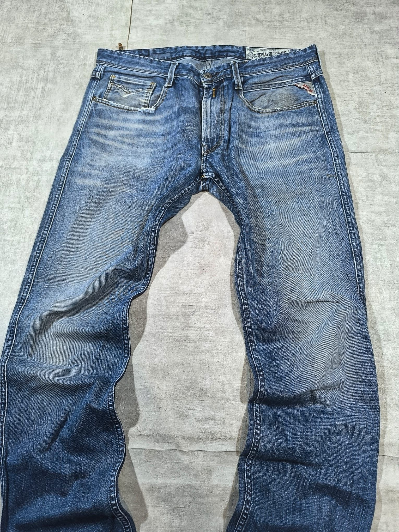 Replay vintage faded grunge distressed replay jeans Size US 36 / EU 52 - 2 Thumbnail