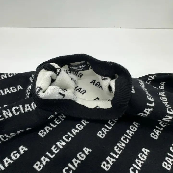 Balenciaga Balenciaga Balenciaga Black Logo Loose Fit Sweater -2507 Size US M / EU 48-50 / 2 - 8 Thumbnail