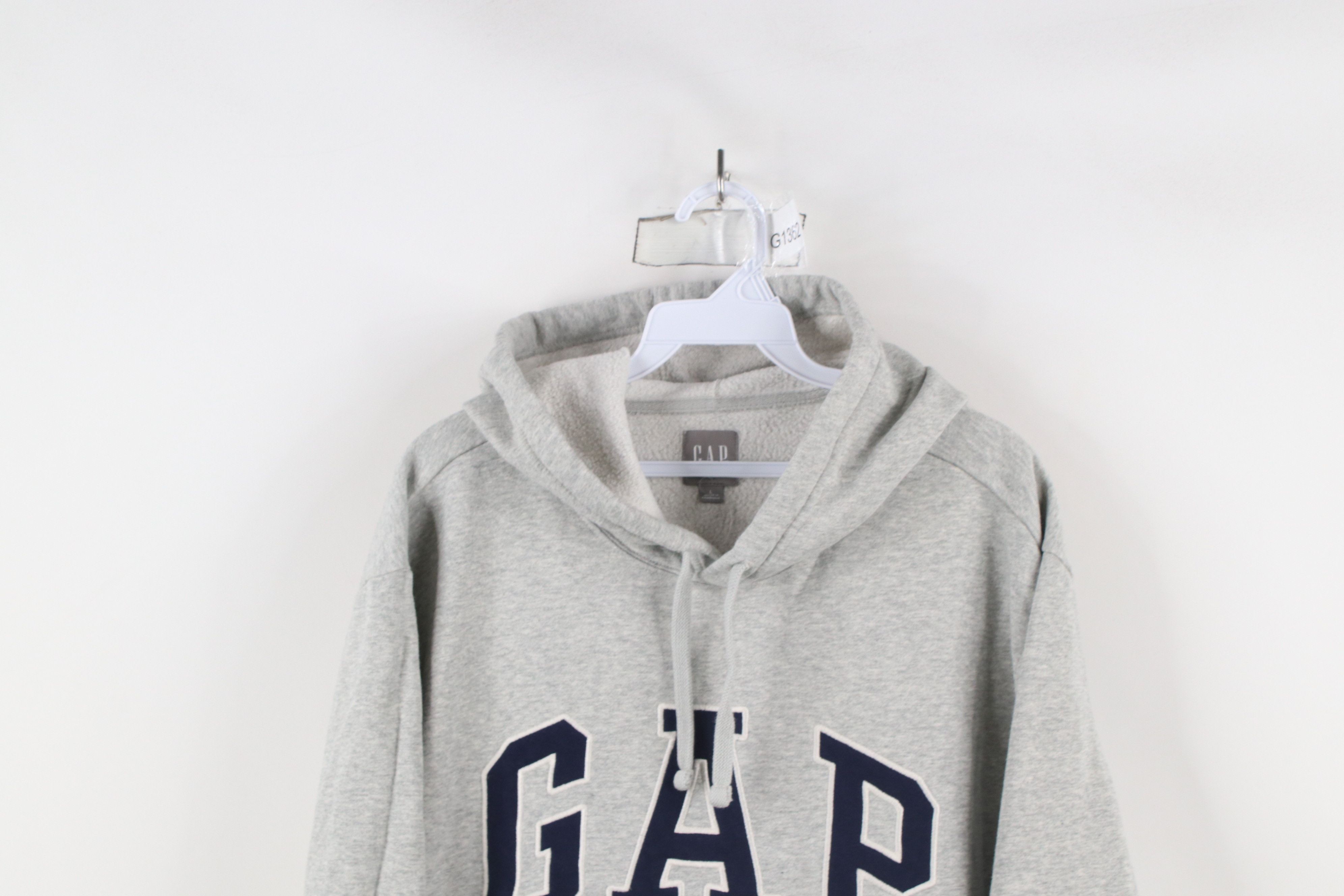 Gap × Vintage Vintage Y2K Gap Block Letter Hoodie Sweatshirt Heather Gray Size US L / EU 52-54 / 3 - 2 Thumbnail