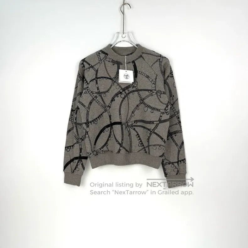 Hermes Hermes Gray Rope Pattern Sweatshirt Size XS / US 0-2 / IT 36-38 - 3 Thumbnail