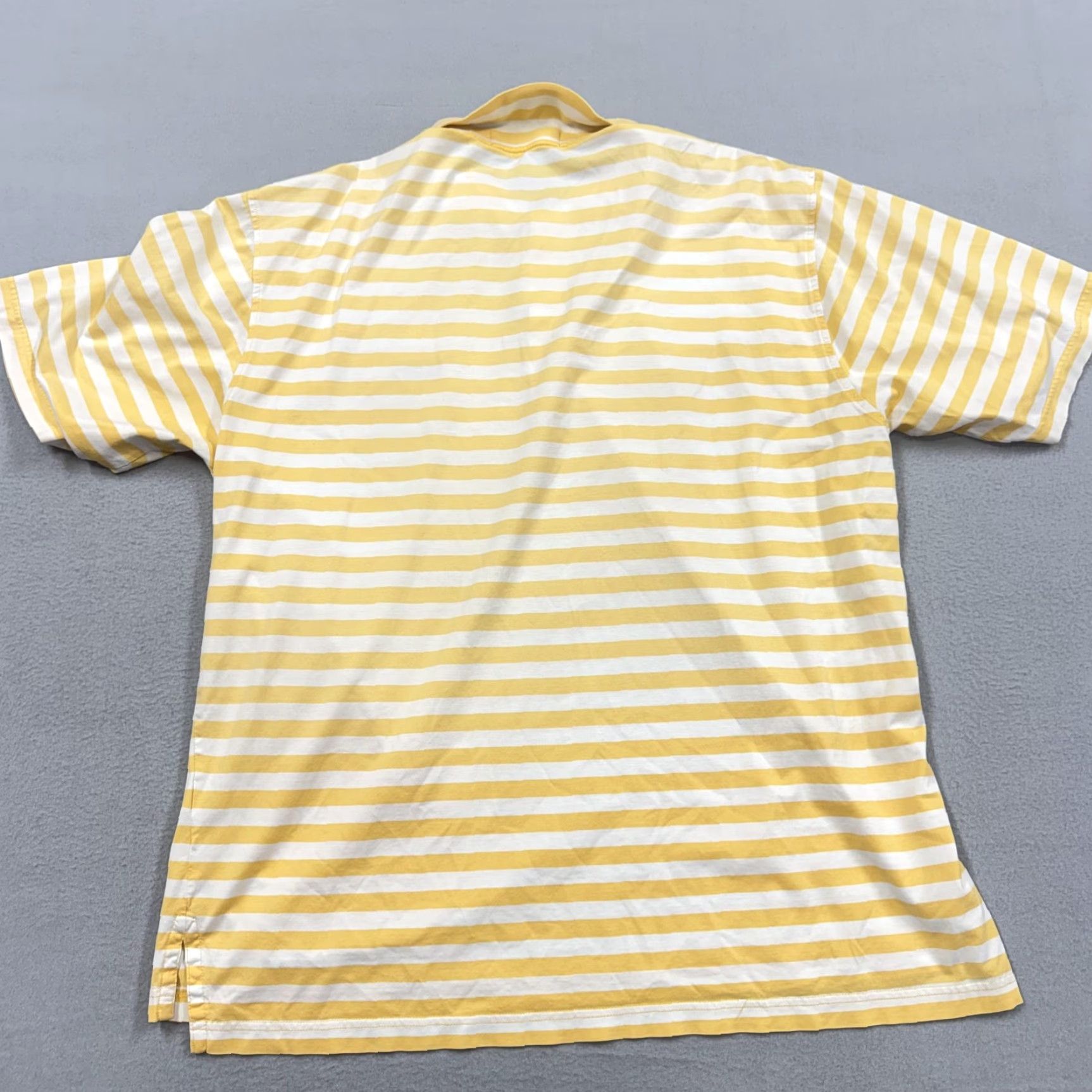 Vintage Fairway & Greene Polo Shirt Mens L Yellow Striped 100% Cotton Golf Short Sleeve Polo Shirt Mens L Yellow Striped Cotton Size US L / EU 52-54 / 3 - 6 Thumbnail