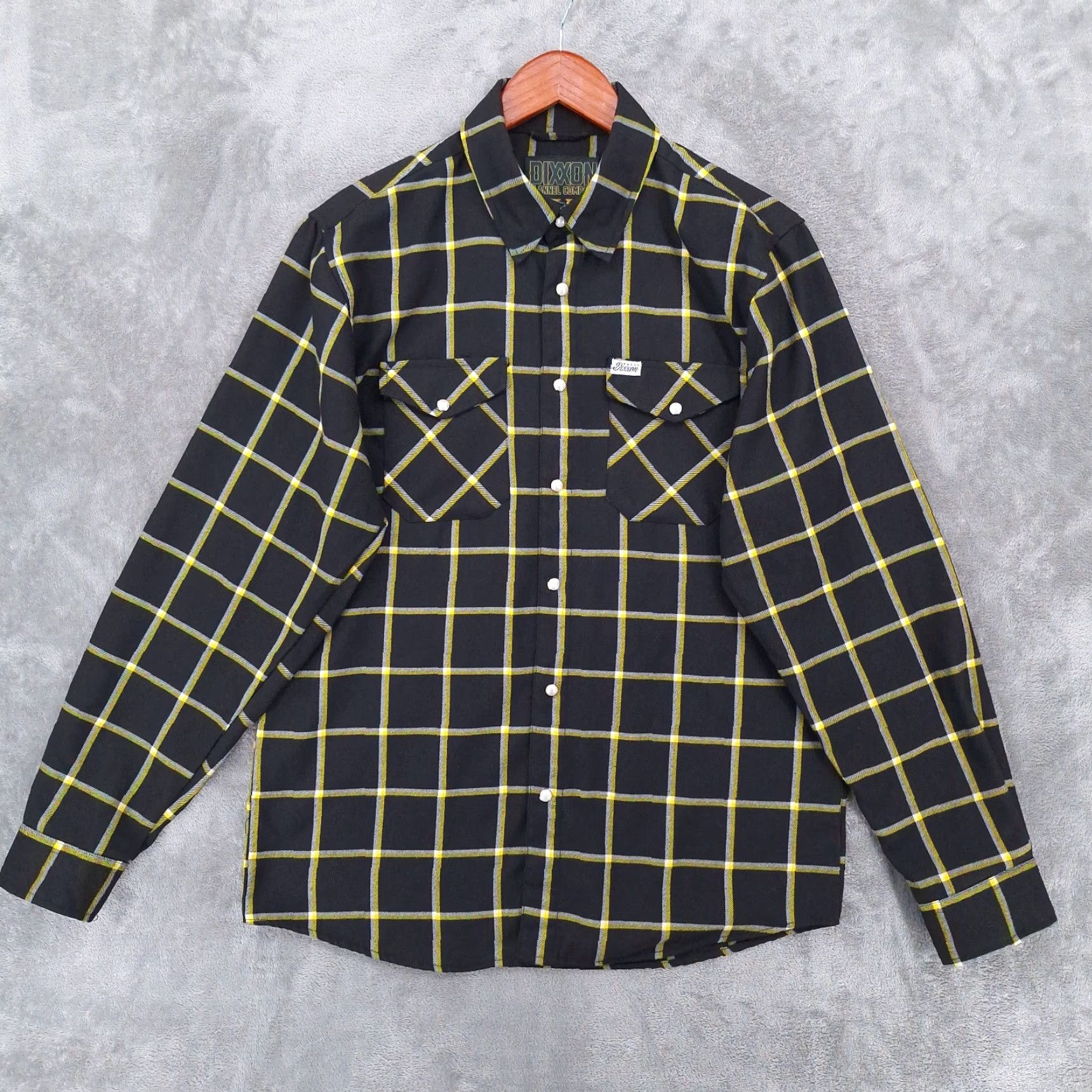 Vogue Dixxon Shirt Mens M Black Plaid Flannel Button-Up Long Sleeve Vogue Tyres Size US M / EU 48-50 / 2 - 2 Thumbnail