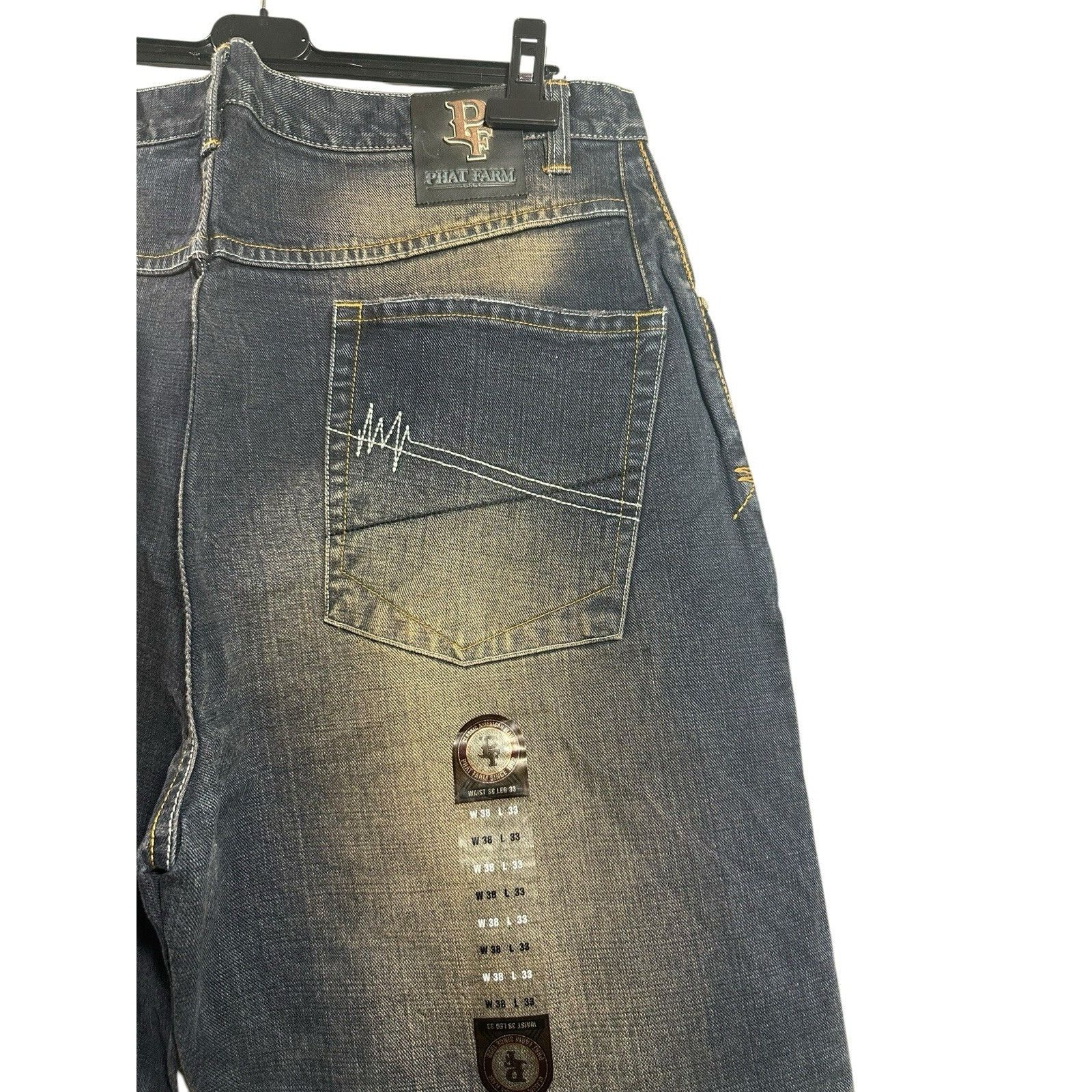 Phat Farm Vintage Phat Farm Denim Jeans Hip Hop Baggy Y2K 90’s 2000’s Size US 38 / EU 54 - 5 Thumbnail