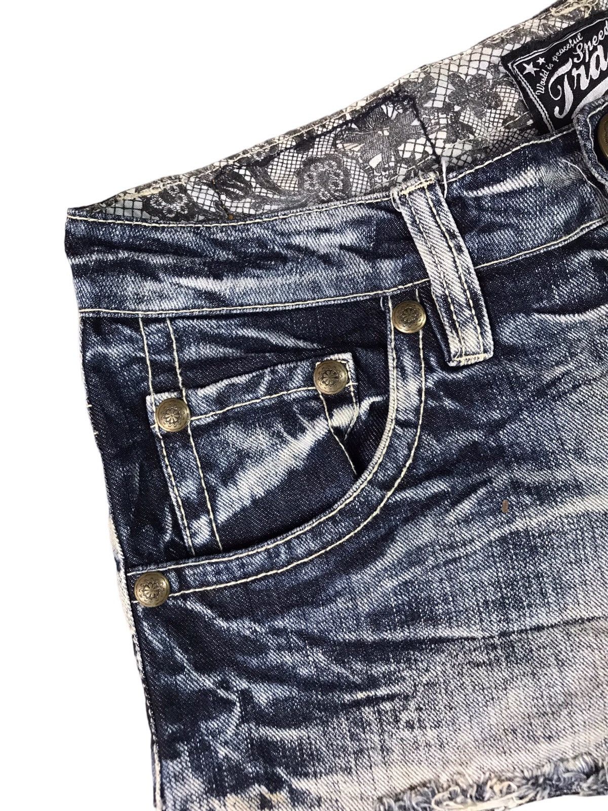 Japanese Brand Vintage Distressed SPEED TRASH JEANS Size US 32 / EU 48 - 10 Thumbnail