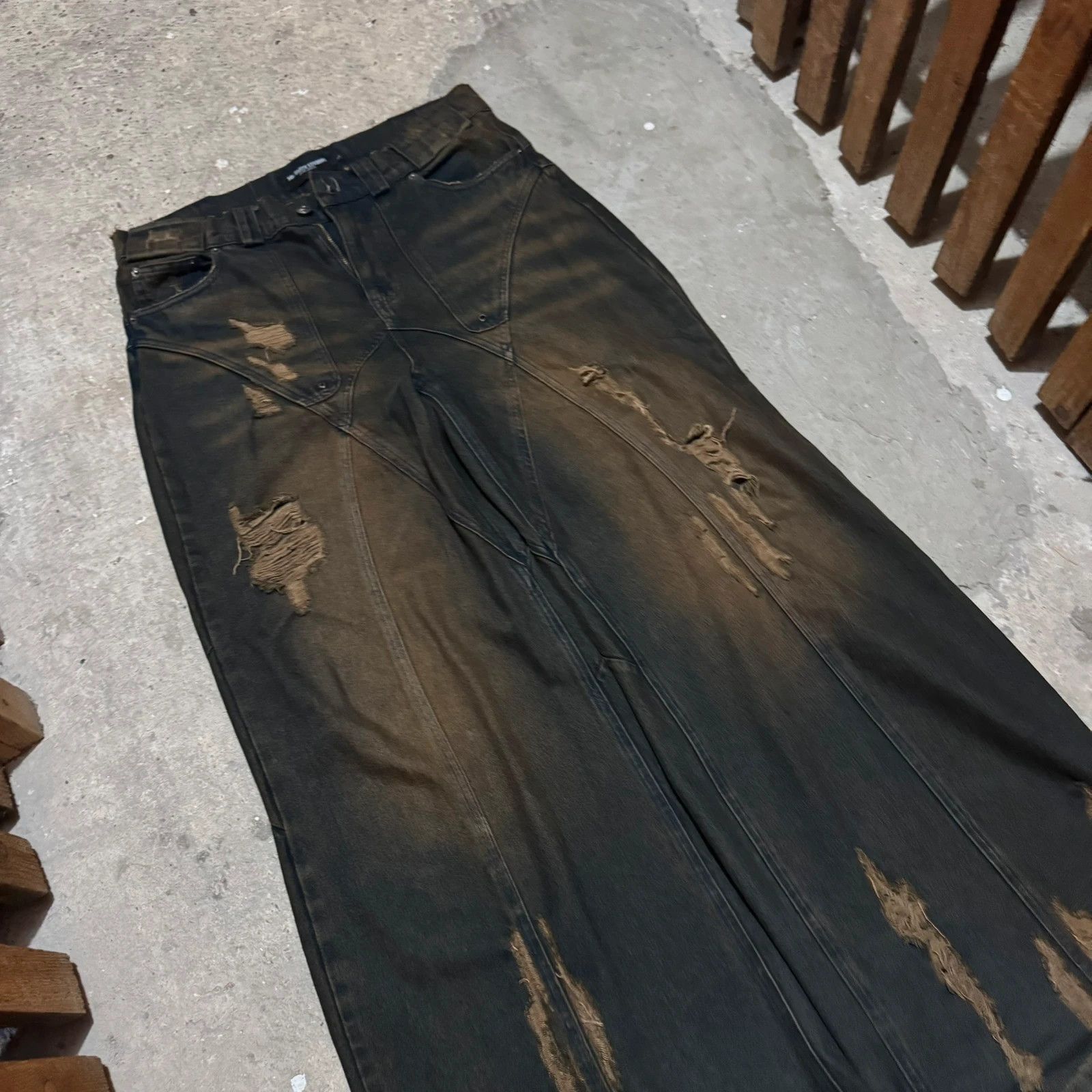No Faith Studios No Faith studios dune wide leg jeans Size US 32 / EU 48 - 2 Thumbnail