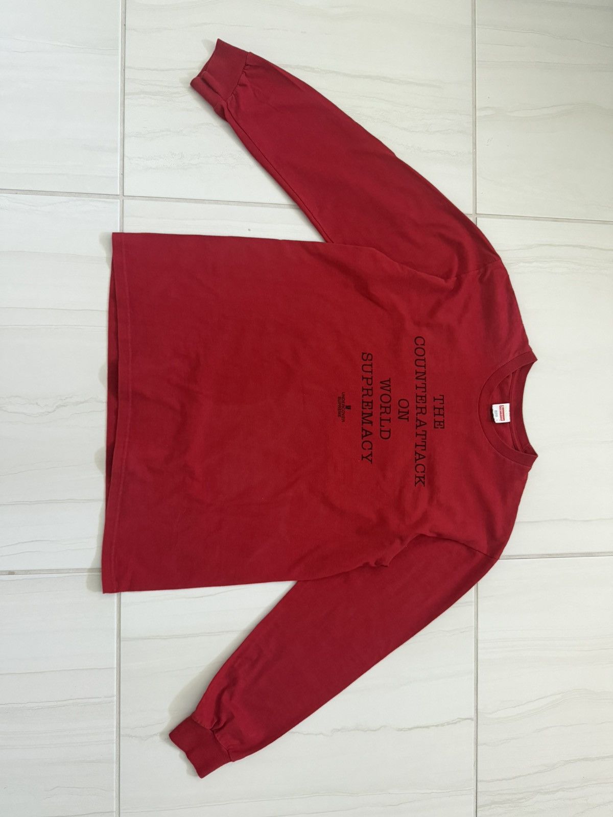 Supreme × Undercover Supreme Undercover Public Enemy LS Tee Red Large Size US L / EU 52-54 / 3 - 6 Thumbnail