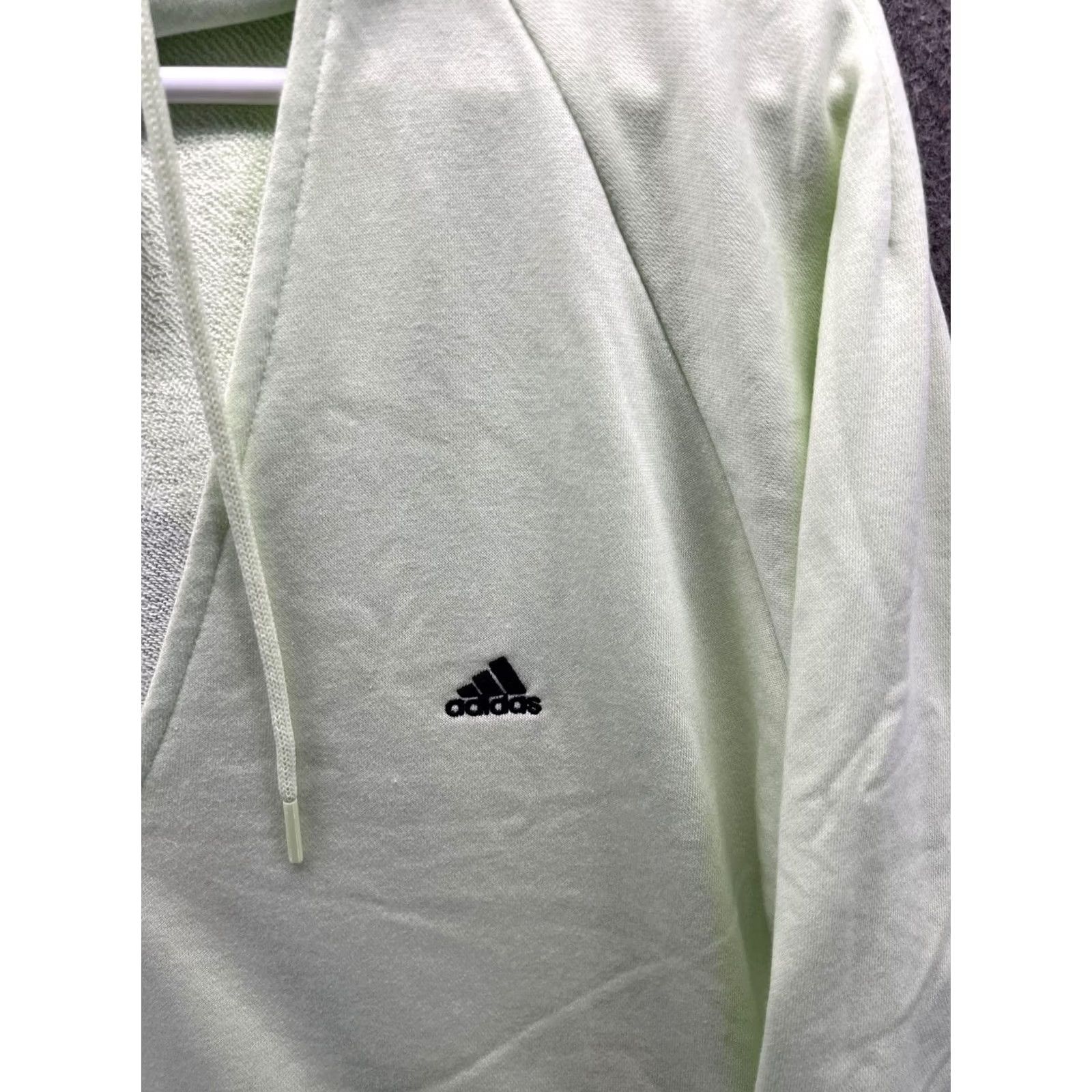 Adidas Adidas Hoodie Womens Large Green V Neck Raglan Pullover Sweatshirt Size L / US 10 / IT 46 - 6 Thumbnail