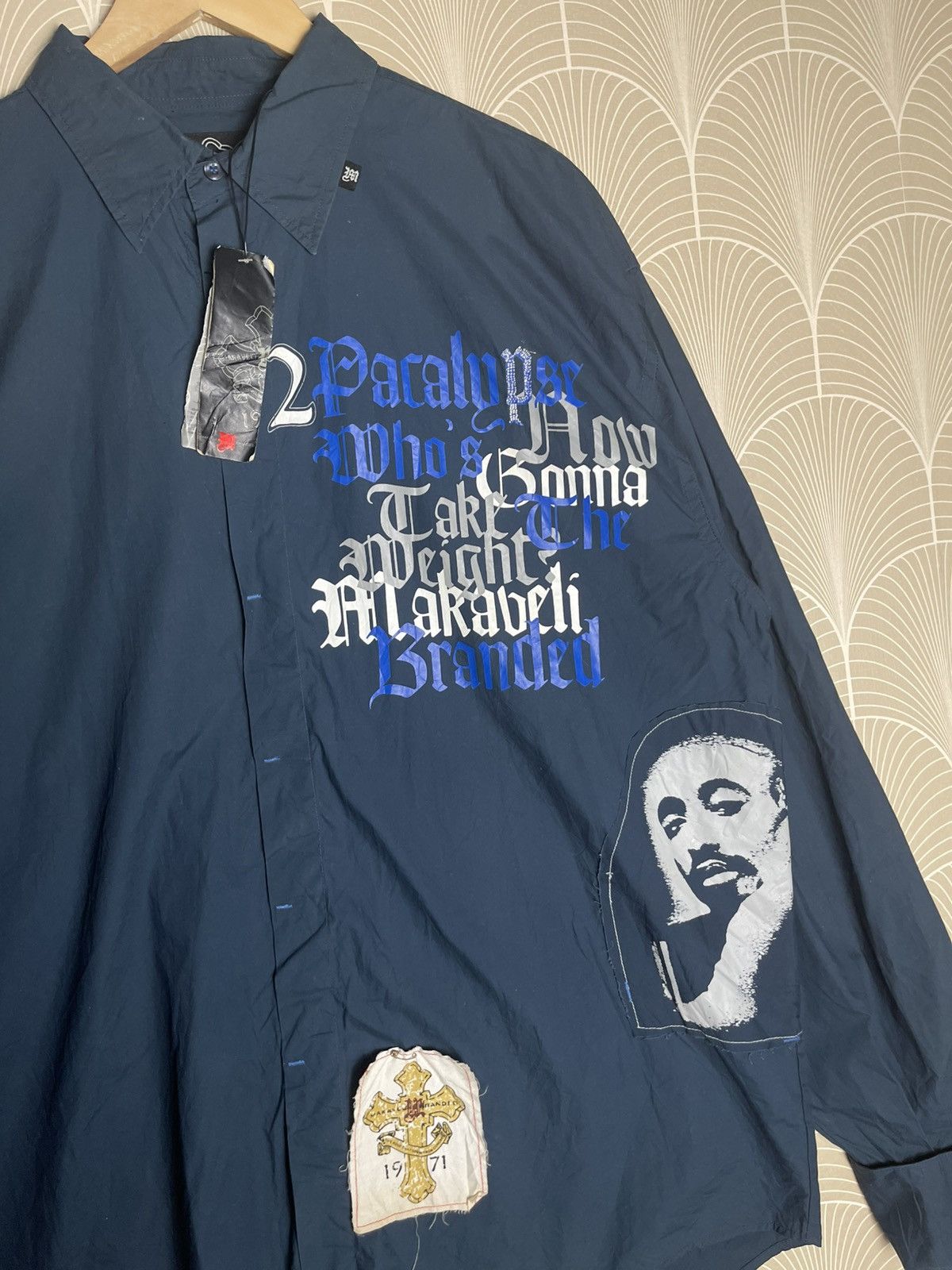 Makaveli VINTAGE Y2K MAKAVELI- BRAND TUPAC BIG FACE BUTTON UP XXL Size US XXL / EU 58 / 5 - 5 Thumbnail