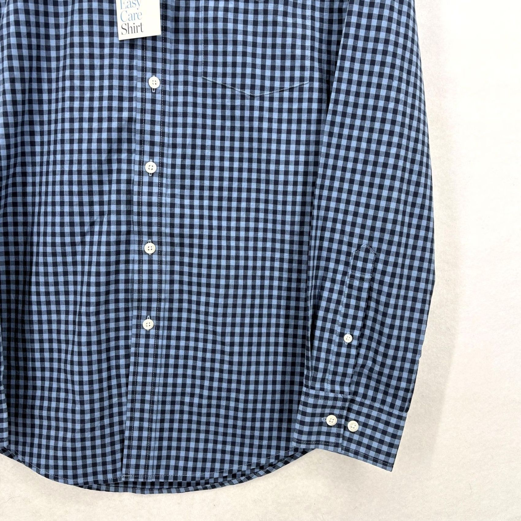 Croft & Barrow Croft & Barrow Shirt Mens Small Blue Gingham Easy Care Wrinkle Resistant NWT Size US S / EU 44-46 / 1 - 3 Thumbnail