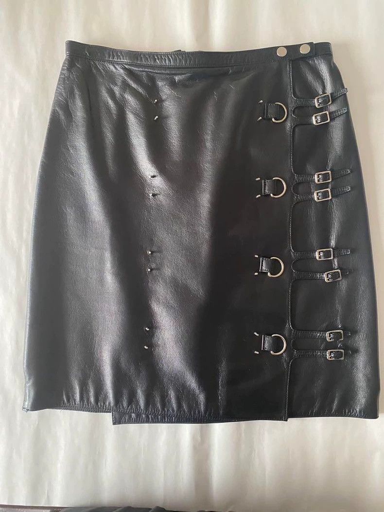 Undercover UNDERCOVER size 2 SS2014 Leather Skirt with Straps and Stu Size 25" / US 0 / IT 36 - 1 Thumbnail