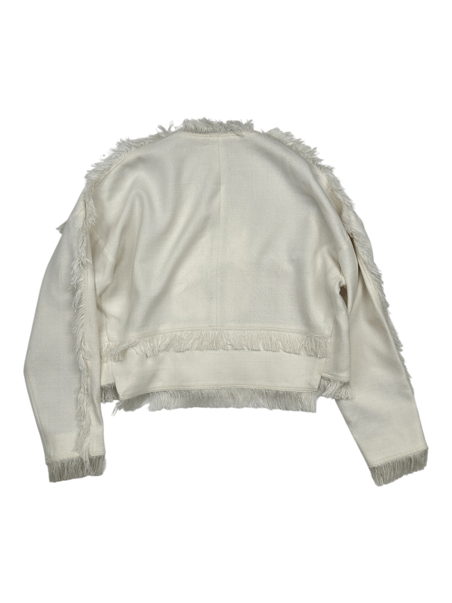 Chloe Chloe White Frayed Short Jacket Size XS / US 0-2 / IT 36-38 - 2 Thumbnail