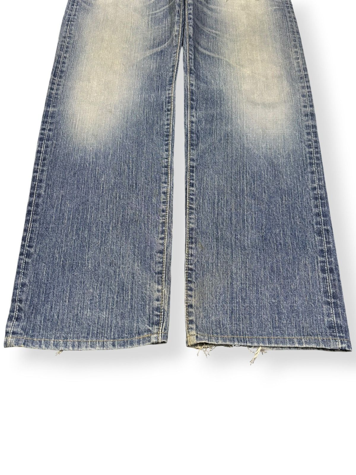 Edwin Vintage Edwin 505ZX Selvedge Blue Wash Distressed Jeans Size US 34 / EU 50 - 8 Thumbnail