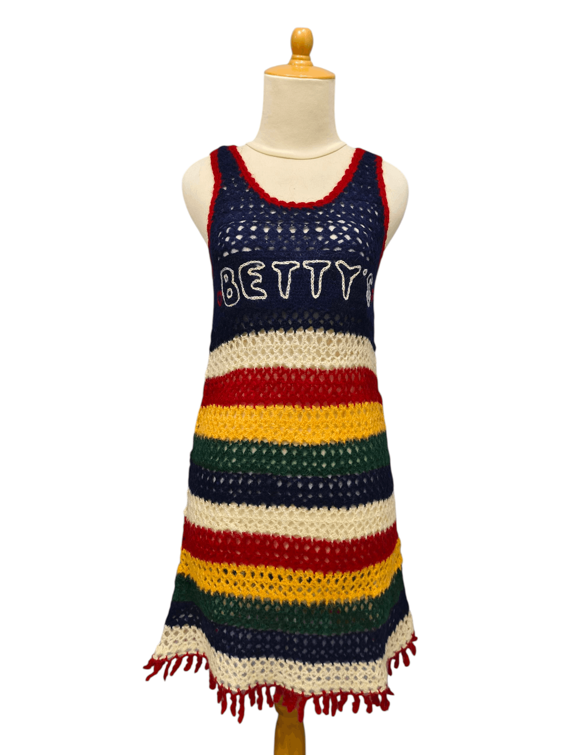 Japanese Brand 90s Betty's Blue🇯🇵 by Shinji Abe Knitted Sleeveless Size M / US 6-8 / IT 42-44 - 1 Thumbnail