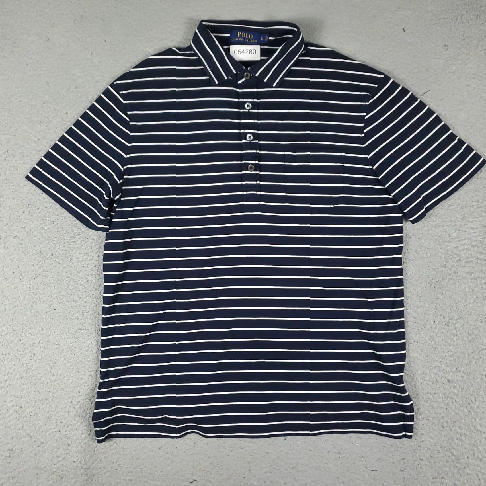 Ralph Lauren Ralph Lauren Polo Shirt Mens Large Blue Stripe Casual Short Sleeve Size US L / EU 52-54 / 3 - 2 Thumbnail