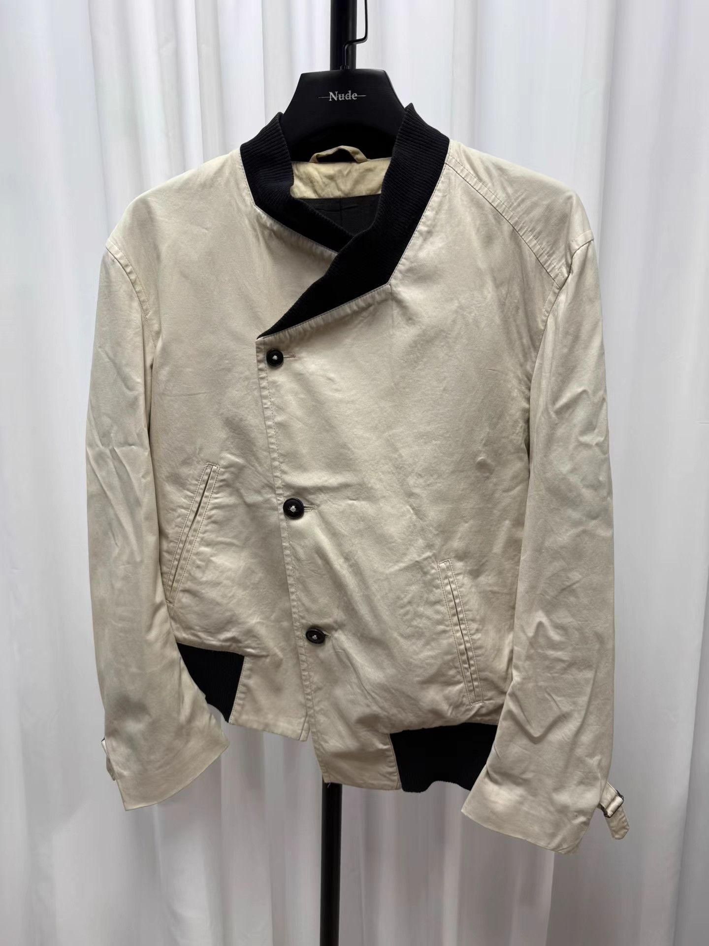 Ann Demeulemeester Ann Demeulemeester Asymmetrical Off-White Jacket K20 Size US S / EU 44-46 / 1 - 1 Thumbnail