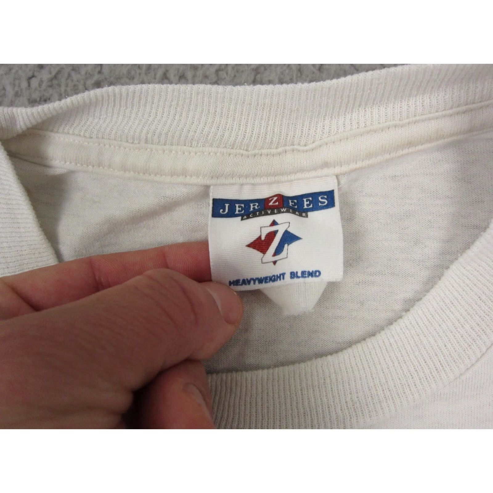 Jerzees Vintage Jerzees Shirt Mens Large White Teddy Bear Cart 90s Single Stitch Size US L / EU 52-54 / 3 - 5 Thumbnail