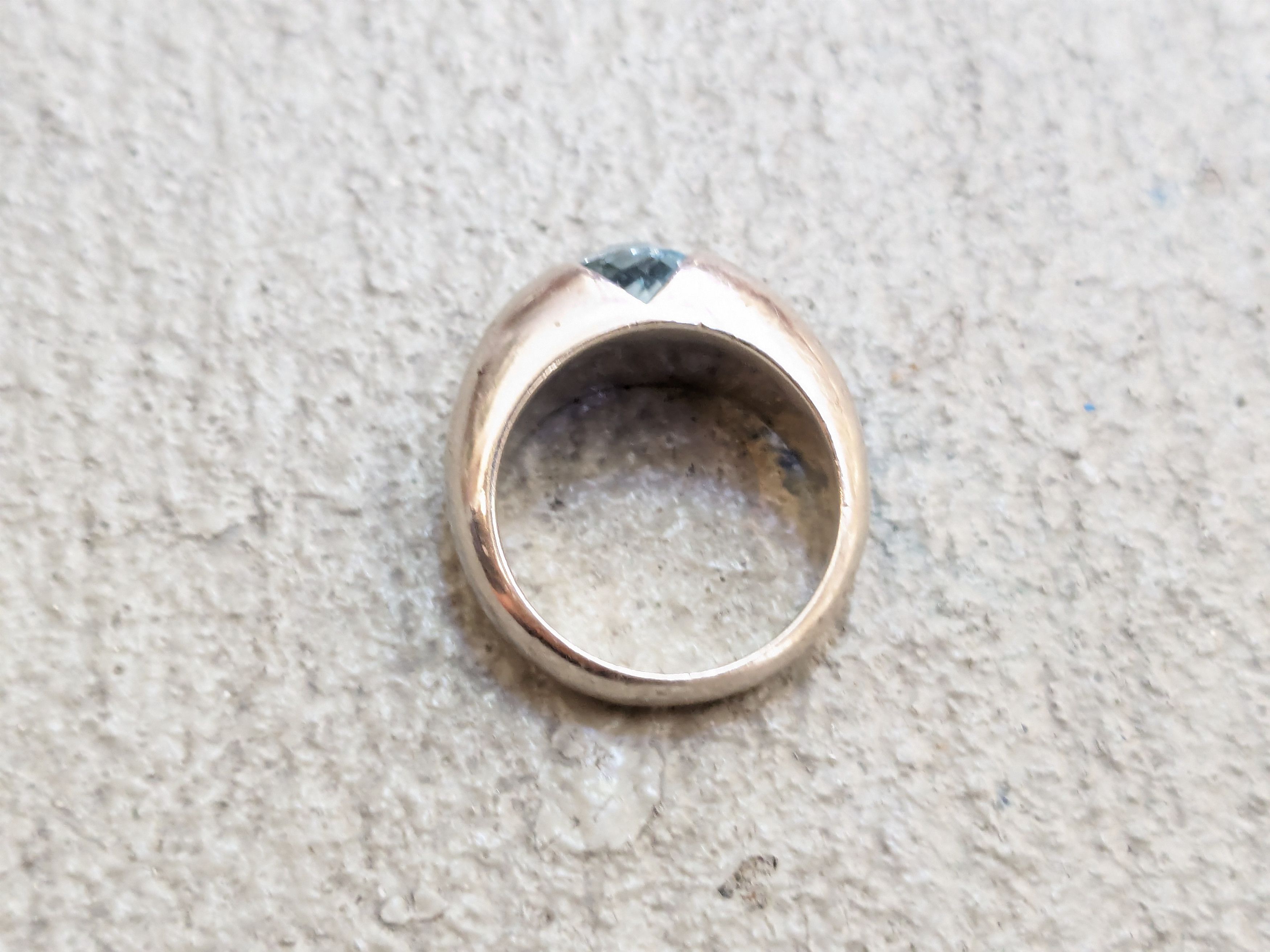 Jewelry Vintage Sterling Silver Ring Blue Topaz Size 6.5 Modern Size ONE SIZE - 8 Thumbnail