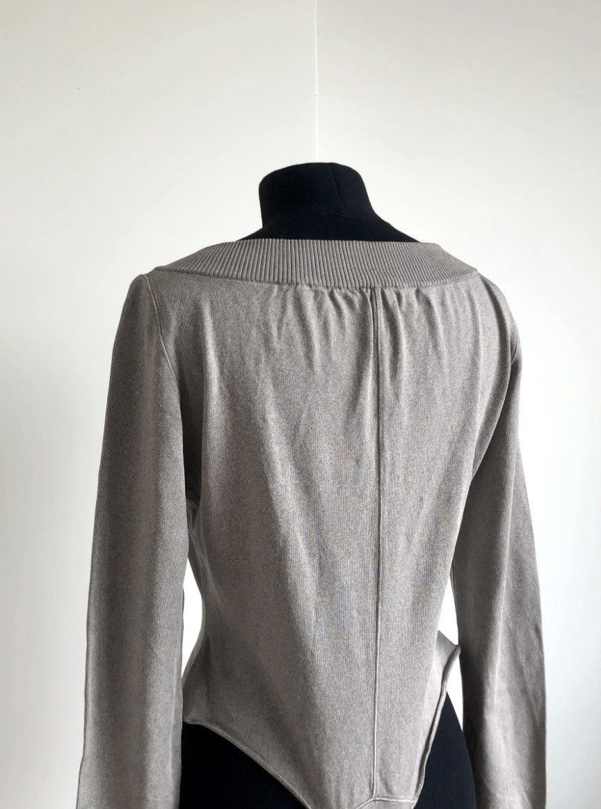 Alaia Alaïa Sculpted Grey Long-Sleeve Bodysuit- Top Size L / US 10 / IT 46 - 4 Thumbnail