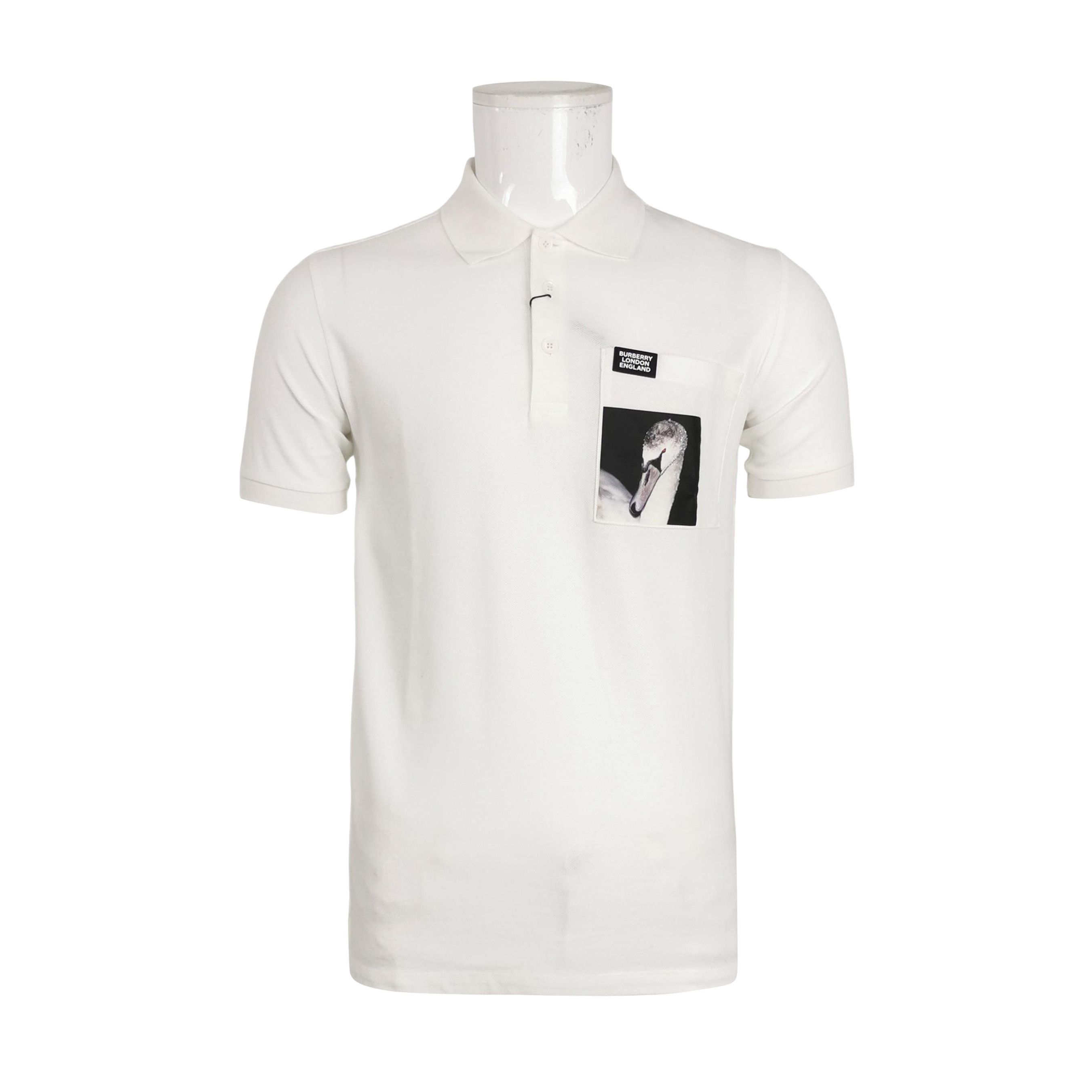 Burberry Burberry Swan Print Polo Shirt XXS Size US XXS / EU 40 - 1 Thumbnail