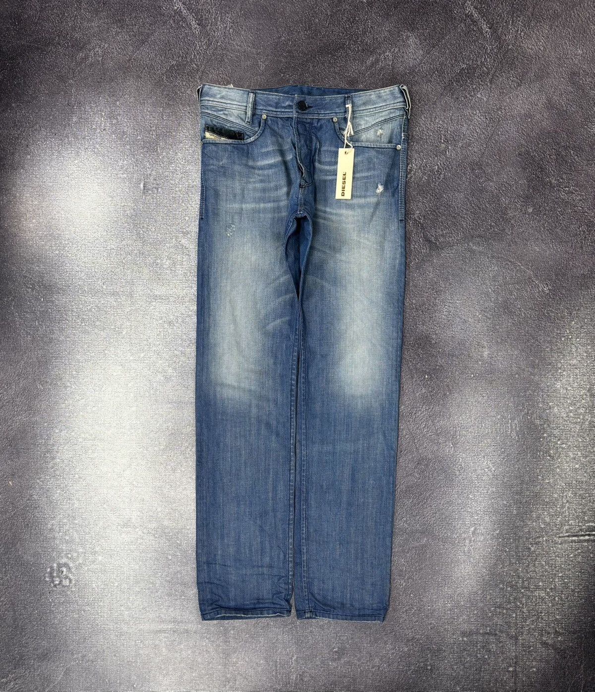 Diesel Diesel Iakop NWT Regular Slim Washed Blue Denim Jeans Size US 31 - 1 Thumbnail