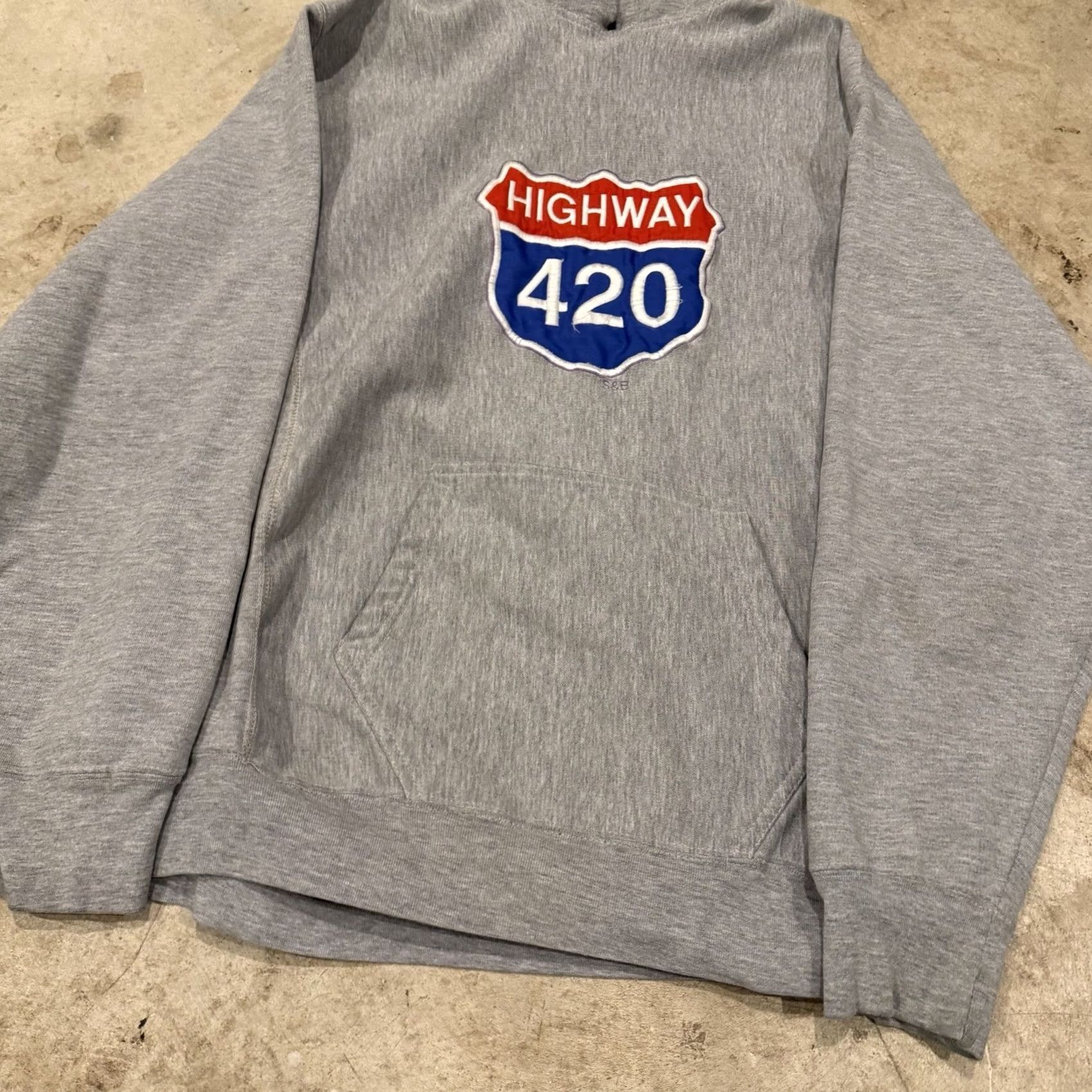 Vintage VINTAGE Highway 420 Hoodie Mens XL Gray Pullover Stoner Grunge Skater Y2K Size US XL / EU 56 / 4 - 5 Thumbnail