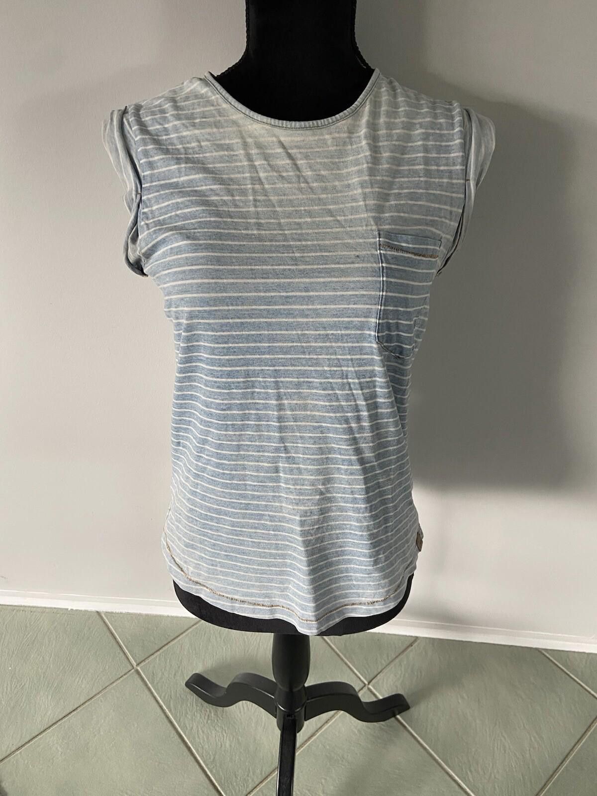 Rusty RUSTY T-shirt Womens Blue & White Striped - Size 8 Size S / US 4 / IT 40 - 1 Thumbnail