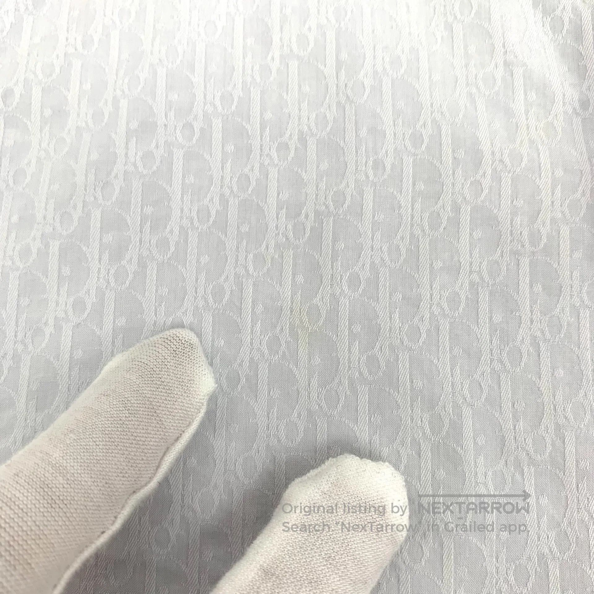 Dior Dior Light Blue Logo Subtle Pattern Jacquard Printed Cotto Size XS / US 0-2 / IT 36-38 - 9 Thumbnail