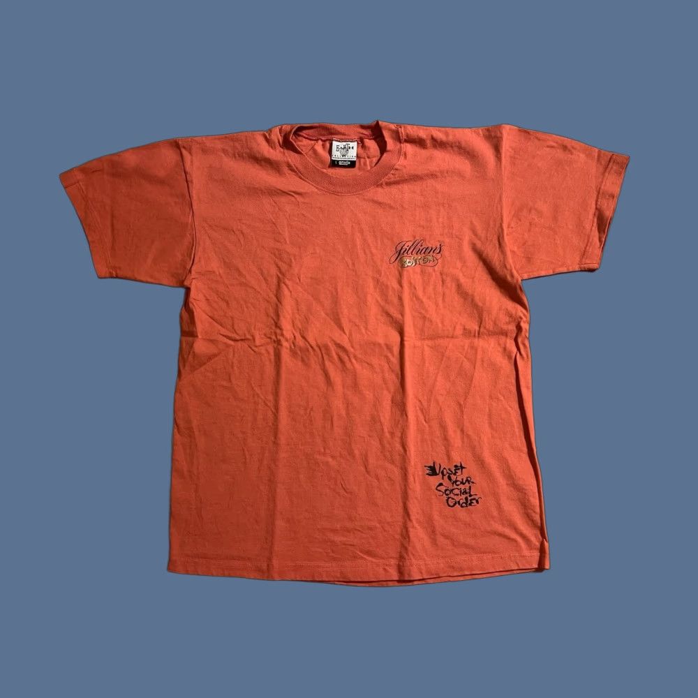 Anvil VINTAGE Jillian's Boston Billiards Mao Tse Tung Quote Shirt Men’s L Orange 90s Size US L / EU 52-54 / 3 - 1 Thumbnail