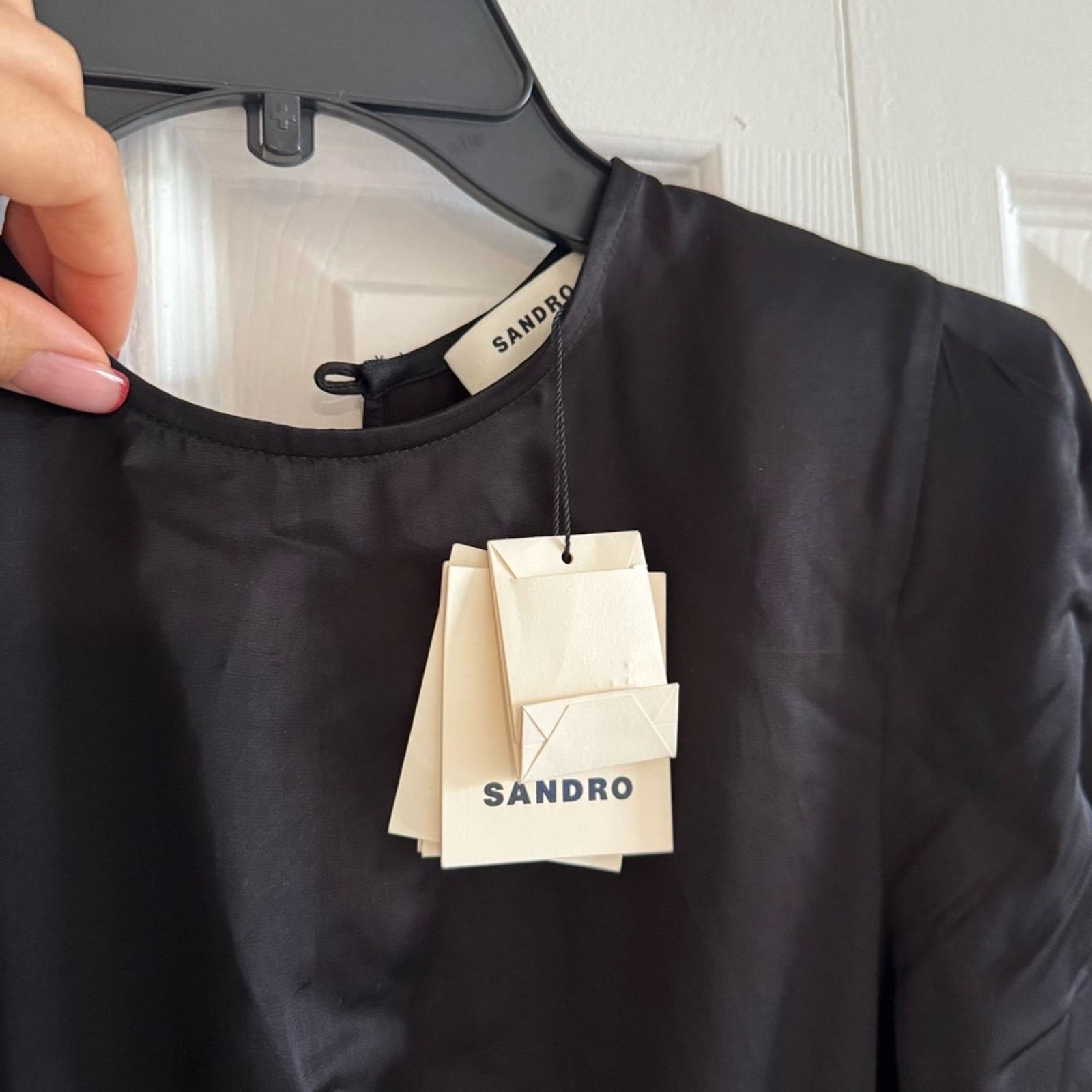 Sandro NWT! Sandro Eleganzia Cutout Satin Finish Maxi Dress Size 34 Size XS / US 0-2 / IT 36-38 - 7 Thumbnail