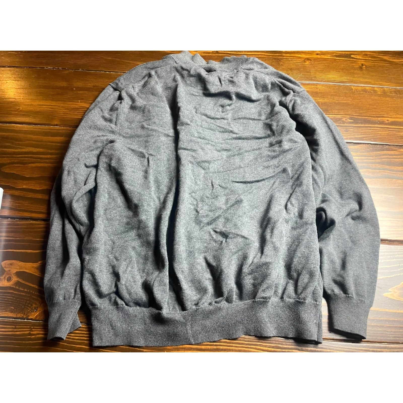 Jos. A. Bank Jos. A. Bank Sweater Men’s XXL Gray Pullover V-Neck Long Sleeve Knit Size US XXL / EU 58 / 5 - 2 Thumbnail