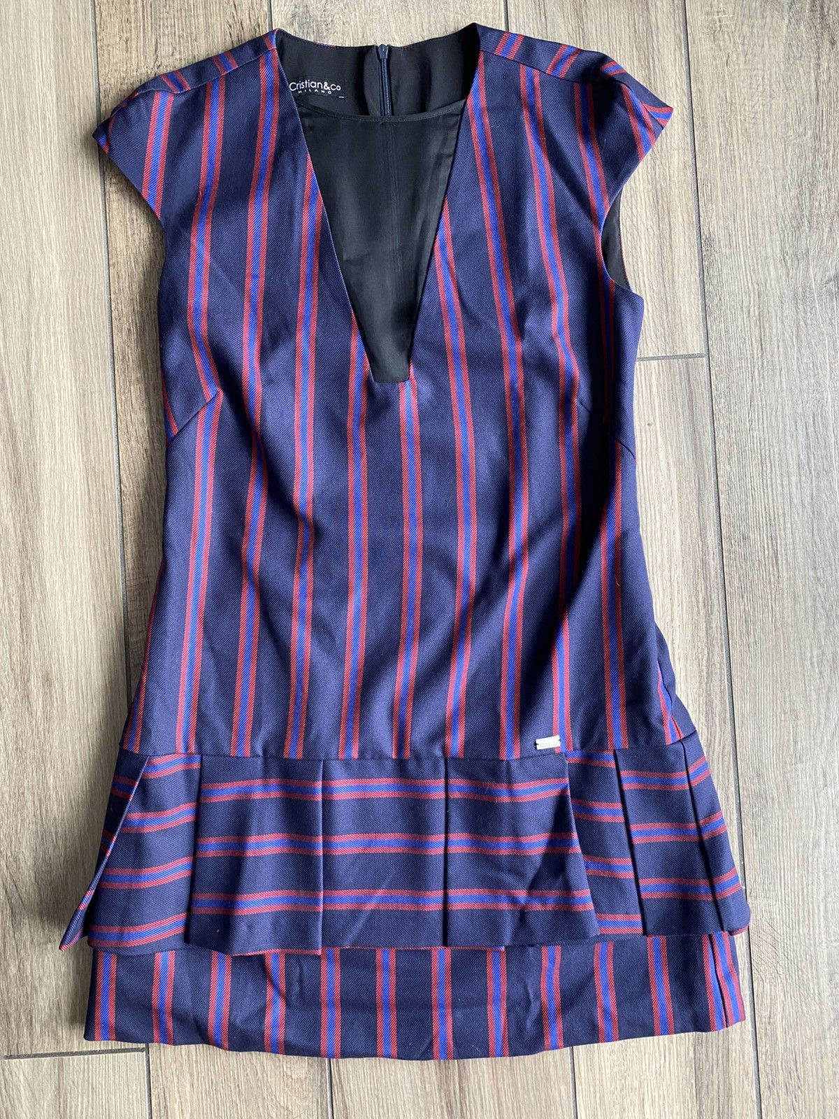 Vintage Vestito a righe Size M / US 6-8 / IT 42-44 - 1 Thumbnail
