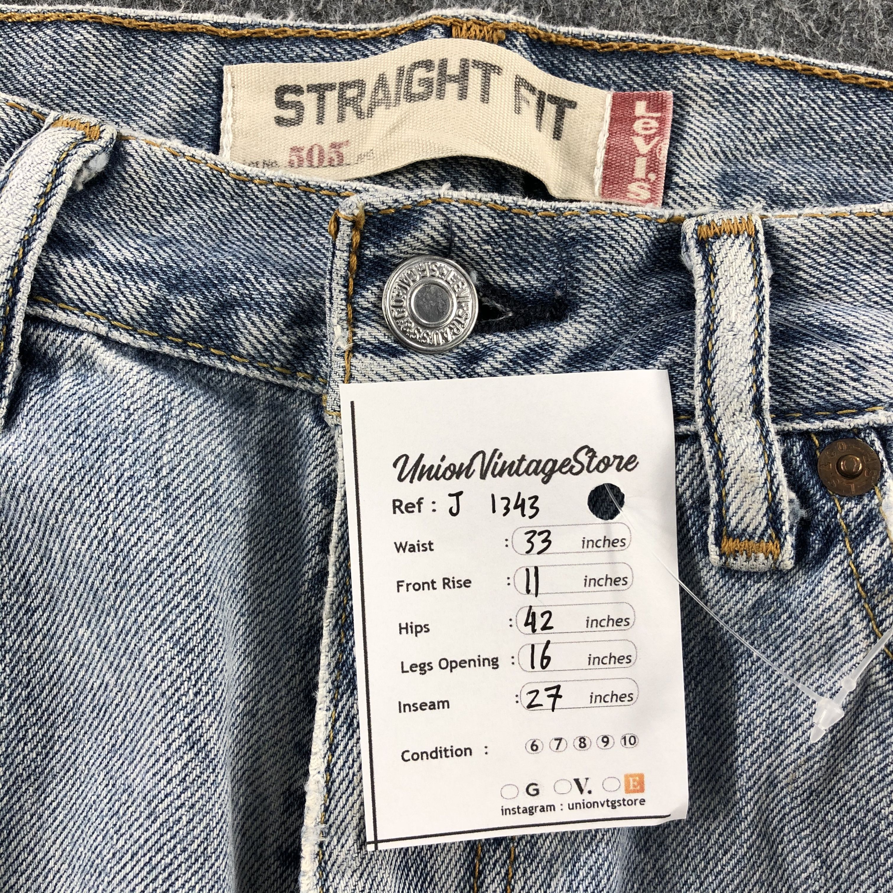 Levi's Vintage Levis 505 Jeans- J1343 Size US 33 - 10 Thumbnail