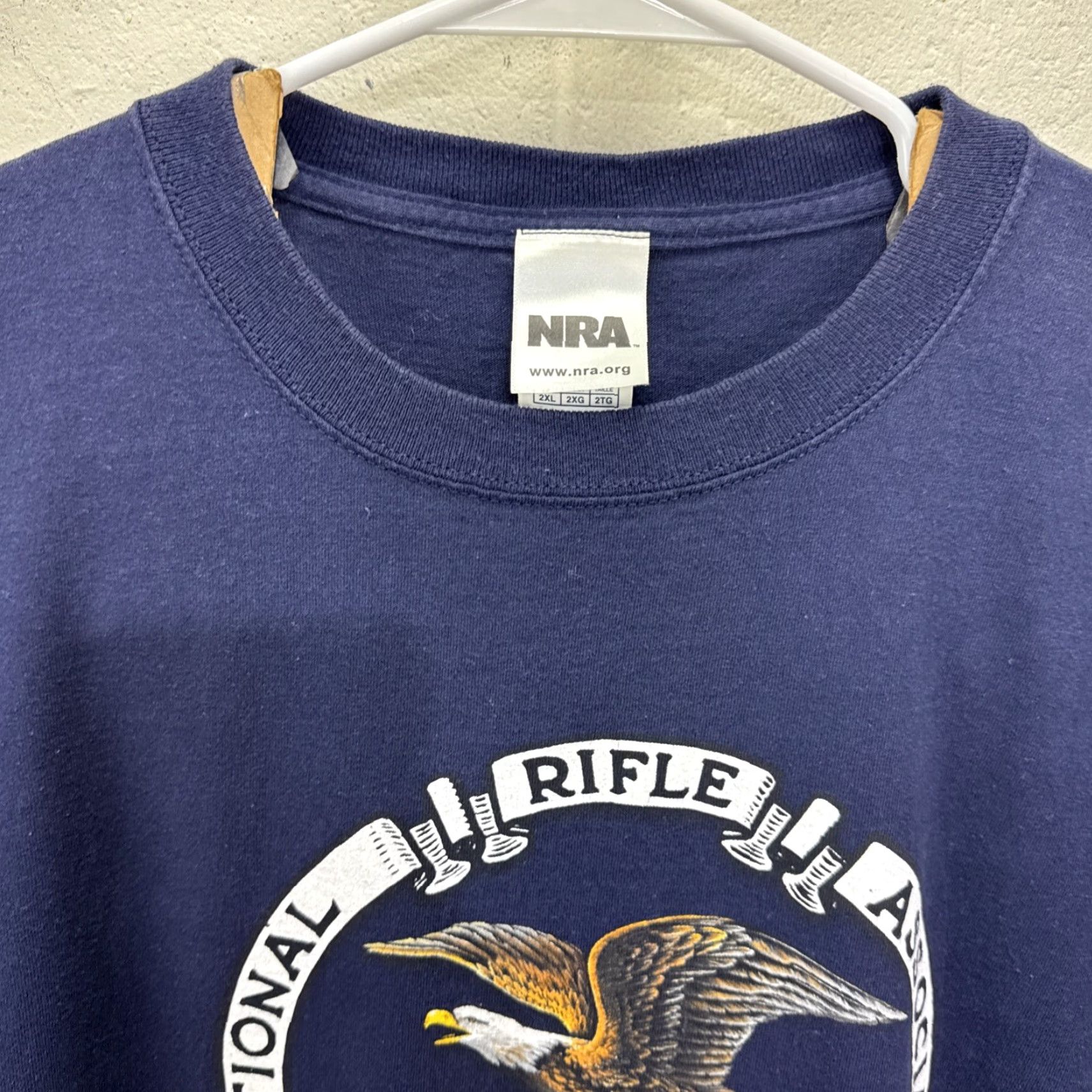 Vintage VINTAGE NRA National Rifle Association T-Shirt Men 2XL Short Sleeve Cotton Blue Patriotic Logo US USA Size US XXL / EU 58 / 5 - 5 Thumbnail