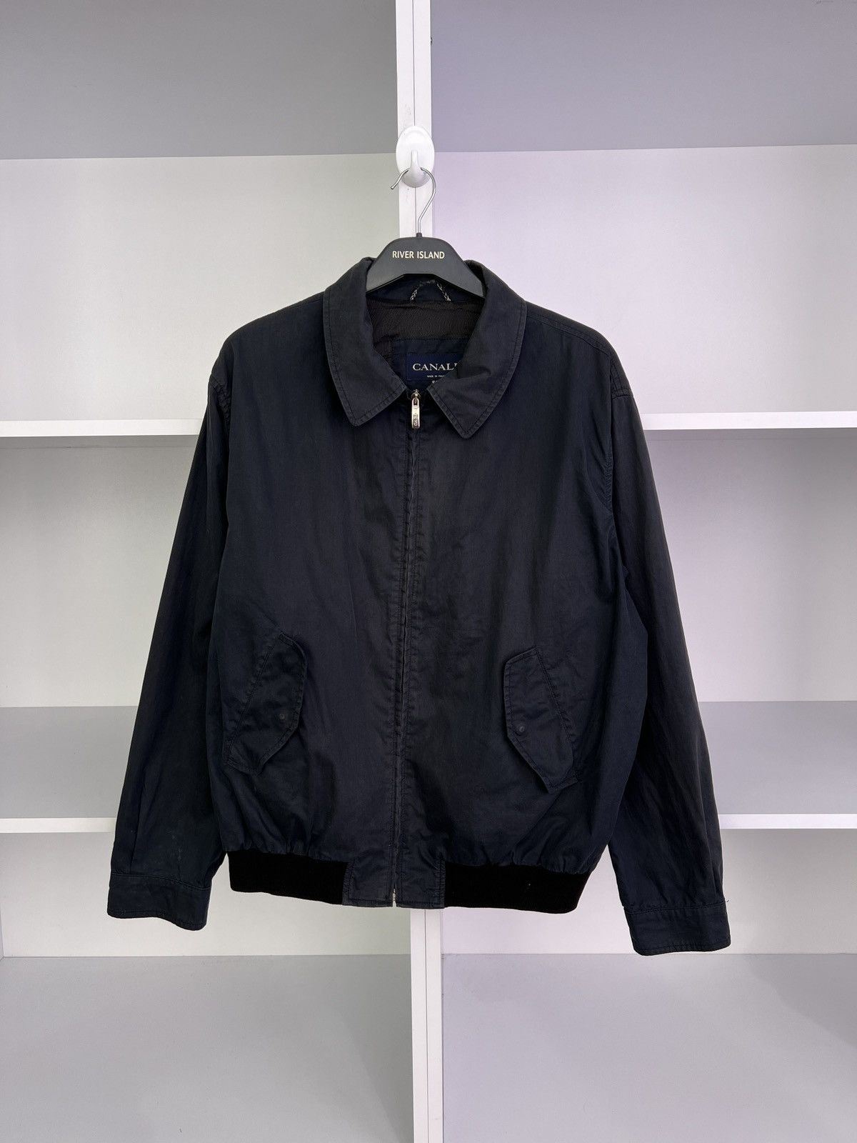 Canali × Designer × Vintage Vintage Canali Bomber Navy Jacket Size US M / EU 48-50 / 2 - 1 Thumbnail