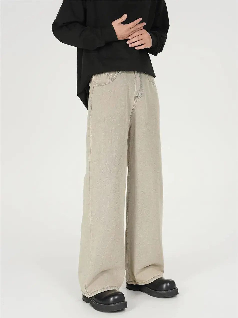 Japanese Brand Retro loose straight leg micro flared jeans Size US 32 / EU 48 - 3 Thumbnail
